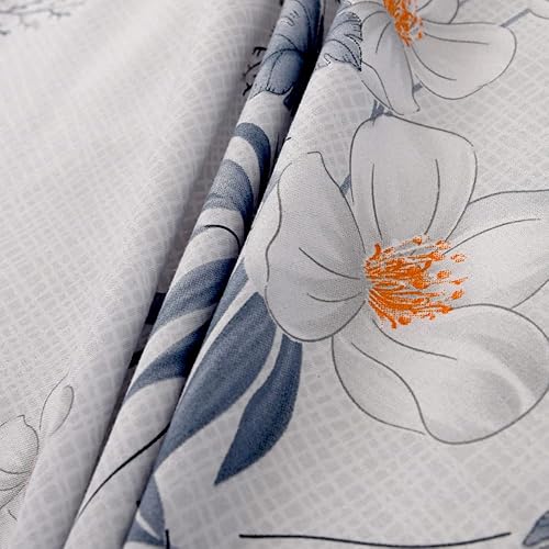 Miniatura 5 de HOOBUY Juego de sábanas de microfibra suave con estampado, ropa de cama de 4 piezas, incluye sábana encimera con estampado floral, sábana bajera con