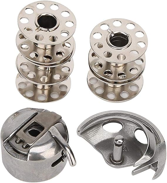 Sewing Machine Bobbin Case, Bobbins Bobbin Case Shuttle Hook Set Metal Household Bobbin Core Shuttle Hook Thread Bobbin for Sewing Machine Replacement