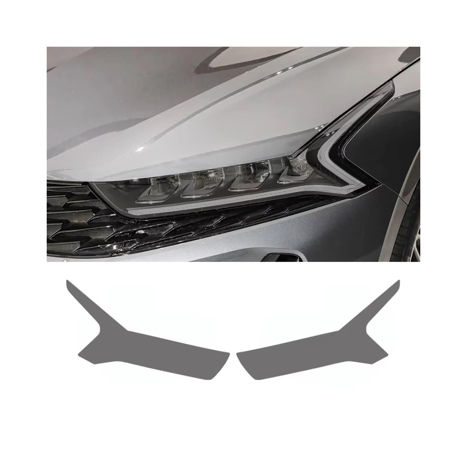 VSICTTAR Headlight Film for Kia DL3 K5 2021-2023, 1Set Transparent/Smoke Black Car Headlight TPU Protective Film