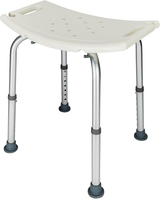 Bonnlo 450 LBS Bath Chair,Stool Transfer Bench Seat Shower Chair ,Adjustable 7 Height No-Slip SPA Bathroom,Medical Safety Bench.Aluminum Alloy Non-Slip Tool-free Portable Removable