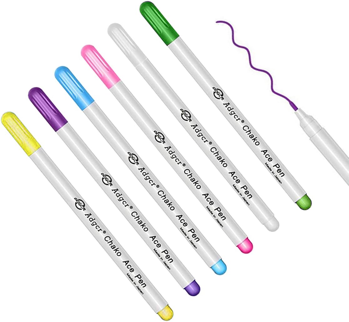 SagaSave Disappearing Ink Marking Pen Water Erasable Fabric Marking Pen Colorful Fabric Marking Pen for Embroidery Fabric Garment Marking DIY Tracing Tools(Multicolor)
