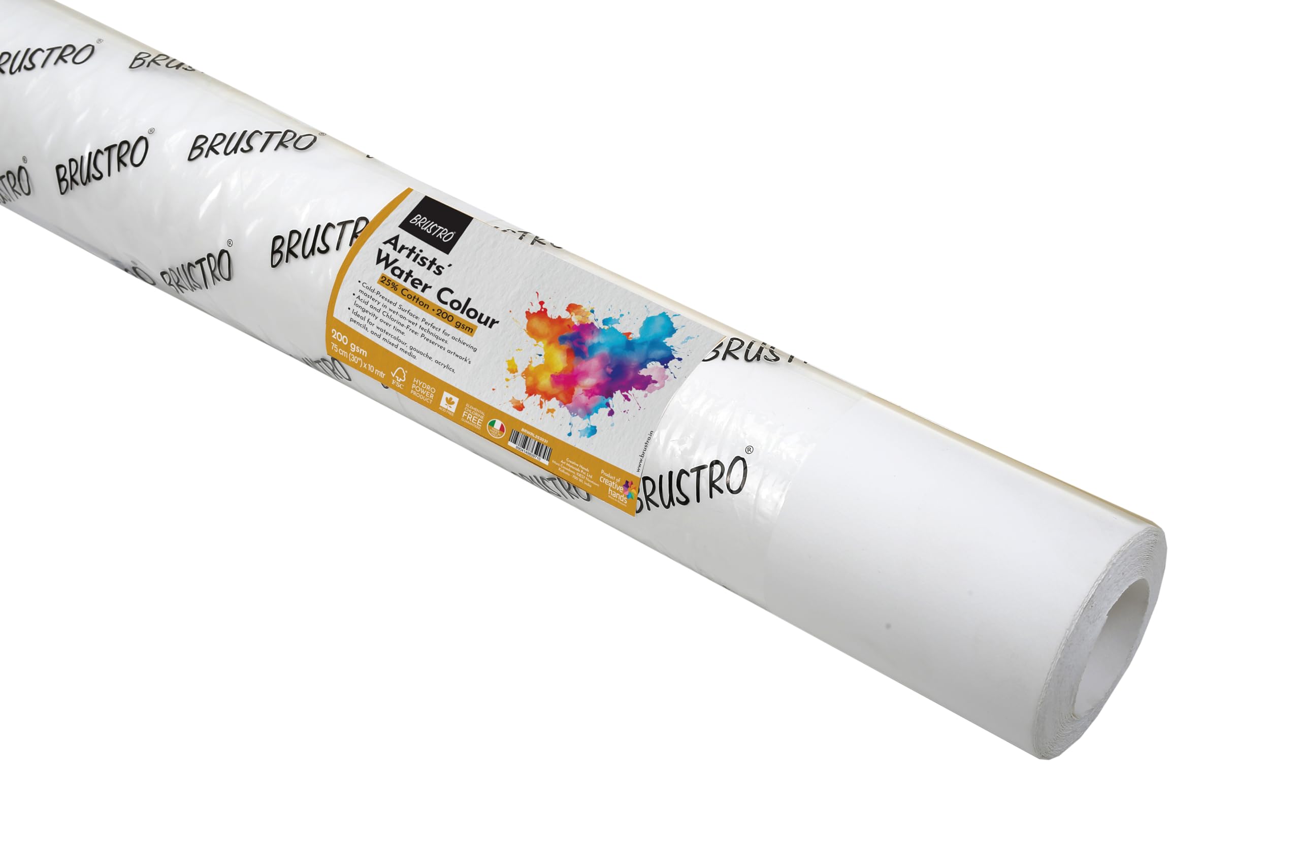 Brustro Artist Watercolour 25% Cotton Paper roll 200 GSM Cold Pressed Size 75 cm(30") x10 mtr (B07SK1XMGM) Amazon Price History, Amazon Price Tracker