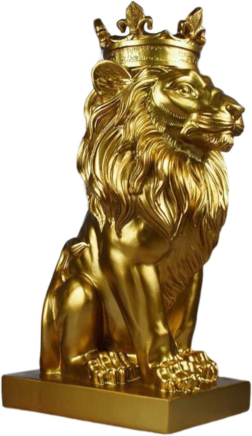 Majestic Lion King Standbeeld - Hars Dierlijke Sculptuur voor Home