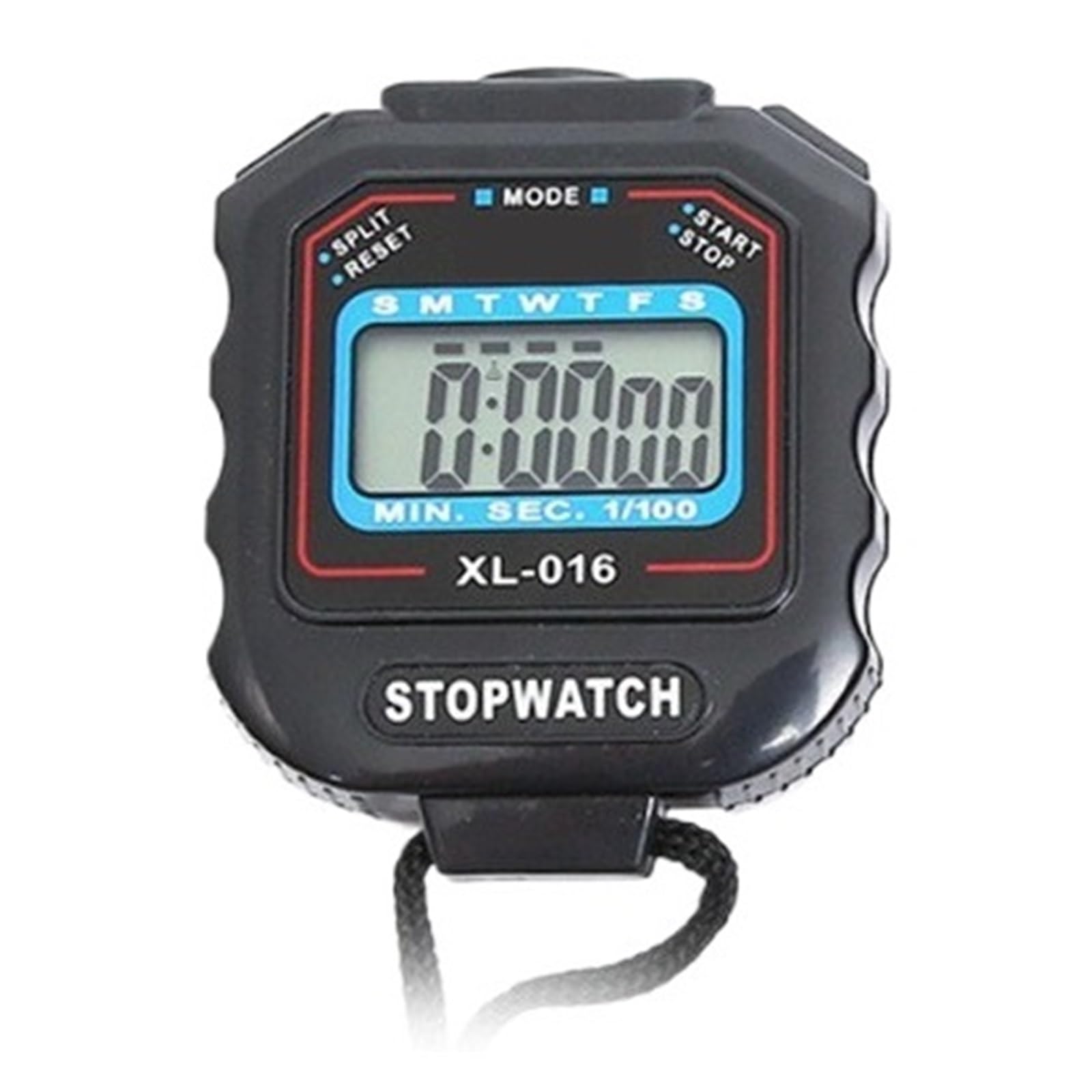 Competition Referee Electronic Stopwatch Fitness Running Sports Timer Athletics Yardage Watch Precision Timing(XL-016 Black)