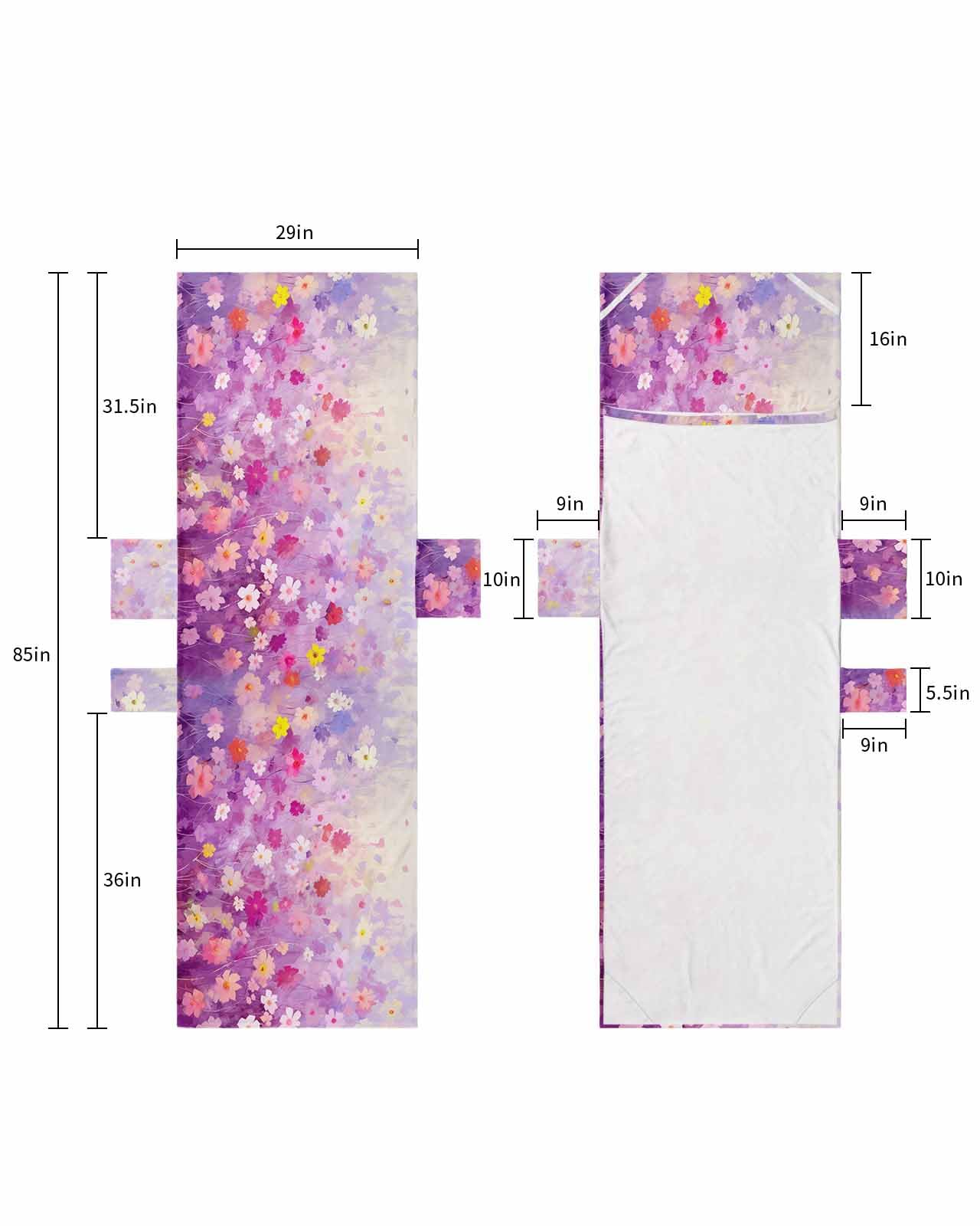 Pink Spring Floral Beach Lounge Chair Towel Cover, Soft Chaise Lounge Towel with Side Pockets Patio Pool Chairs Cover for Beach/Pool Sunbathing 29x85 Summer Daisy Botanical Oil Painting