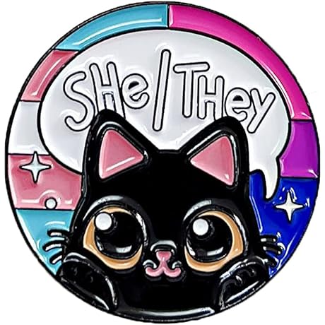Cute Enamel Pin for Nonbinary-Identifying Individuals