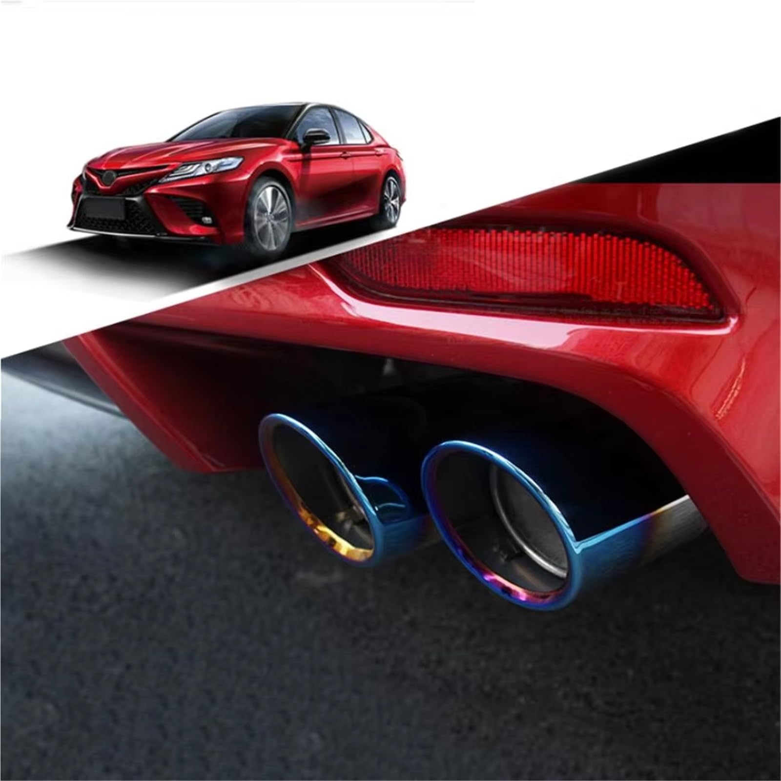 Terminale Di Scarico Tubo Di Punta Del Per Cadillac Per ATSL CT6 2018-2022 Auto Silenziatore Esterno Back End Tubo Dedicato Punta di Scarico Coda Uscita Vent(Chrome 4piece)