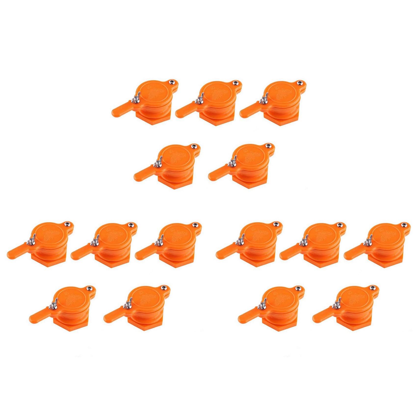 Jnchdghwa Orange 15Pcs Honey Gate Valve For Bucket Honey Gate Honey Extractor Tap Beekeeping Supplies