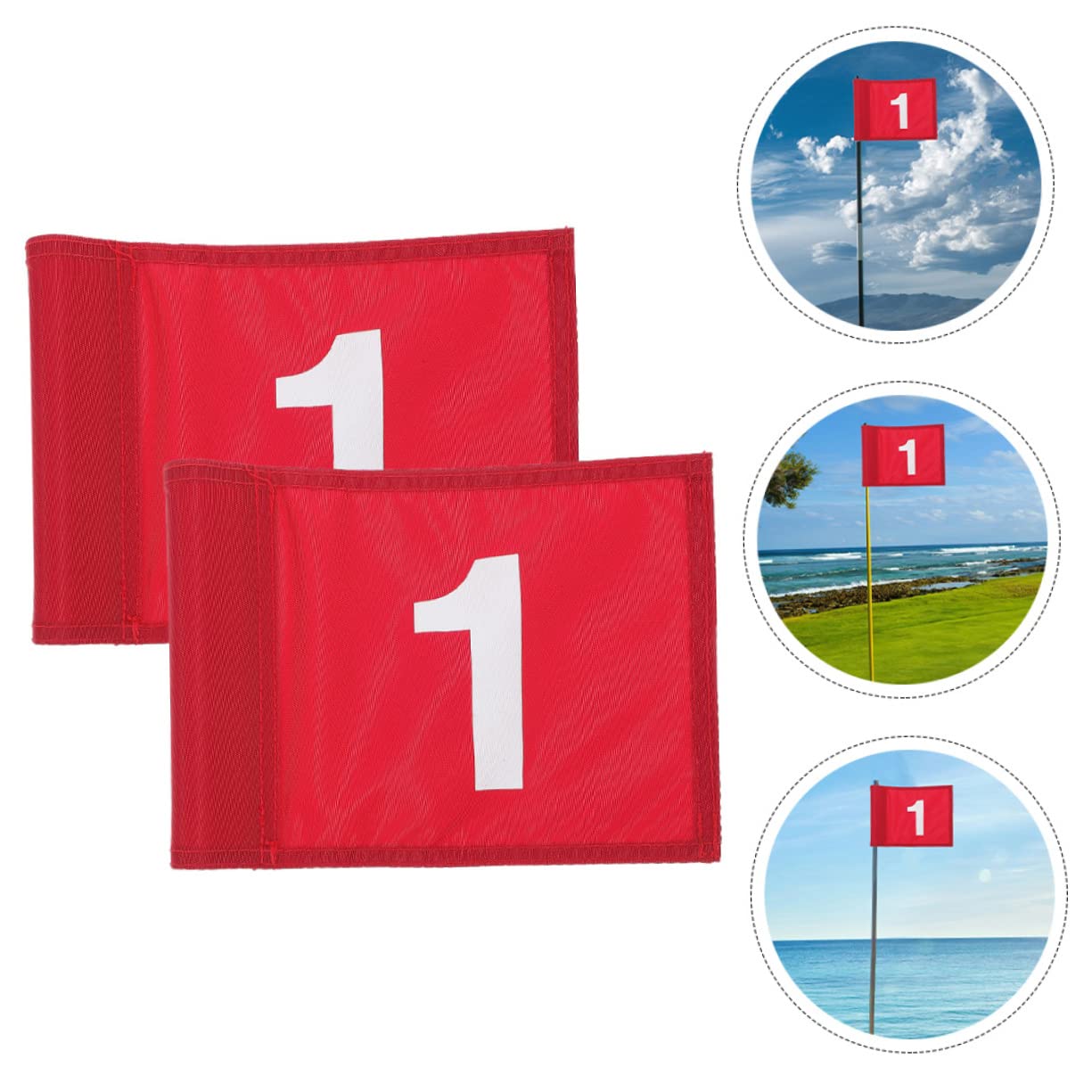 Parliky 2Pcs Golf Flags Durable Wear Putting Flags for Backyard Training Portable Golfing Targets to Putting Accuracy for Family Games and Practice Sessions