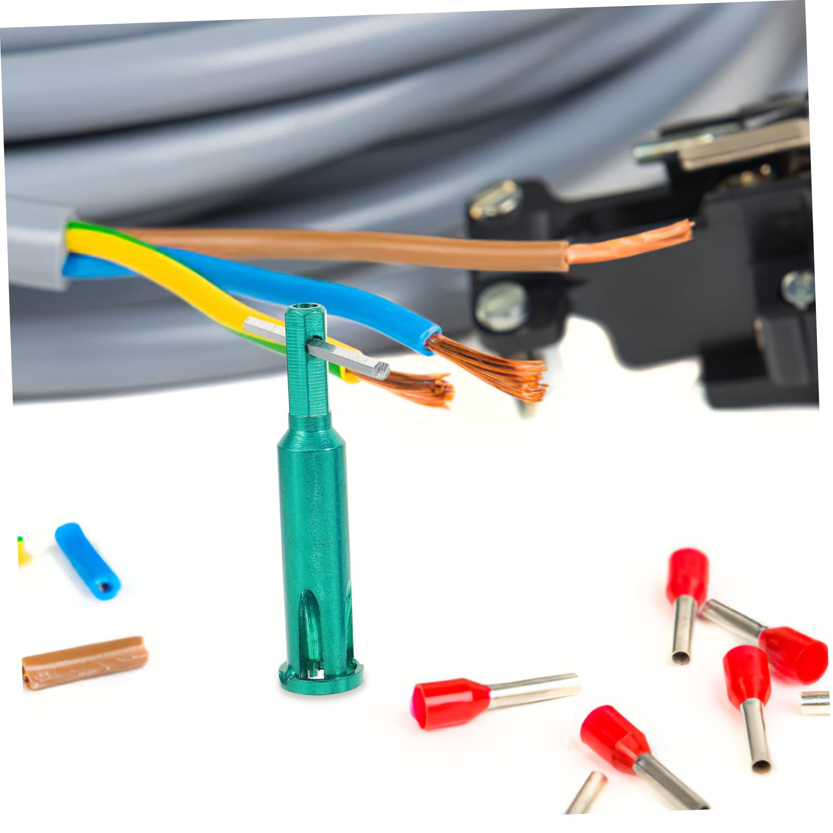6 pezzi Spellafili Connettori per cavi elettrici Strumento per piegare i fili per trapano elettrico Piegafili Spellafili Spellafili Parallelizzatore Spellafili Piegatura (come mostrato x 2 pezzi, 9