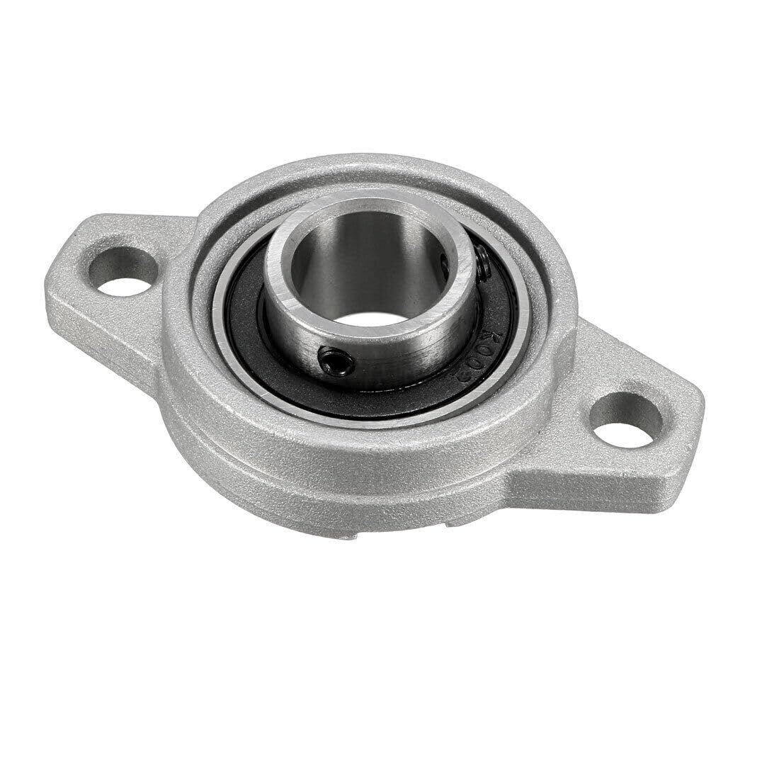 Bearing, KFL002 Flanged Pillow Block Bearing, 15mm Bore Diameter, Zinc Alloy/Chrome Steel Wear Resistance