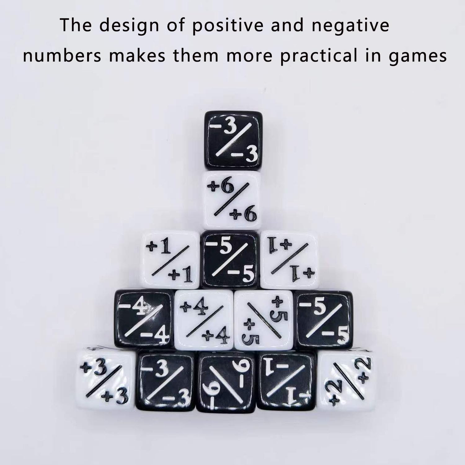 Pack De 48 Dados Contadores Acrílicos De 16 Mm, Blancos Y Negros, Para Juegos De Mesa Y Matemáticas, Con Bolsa De Almacenaje