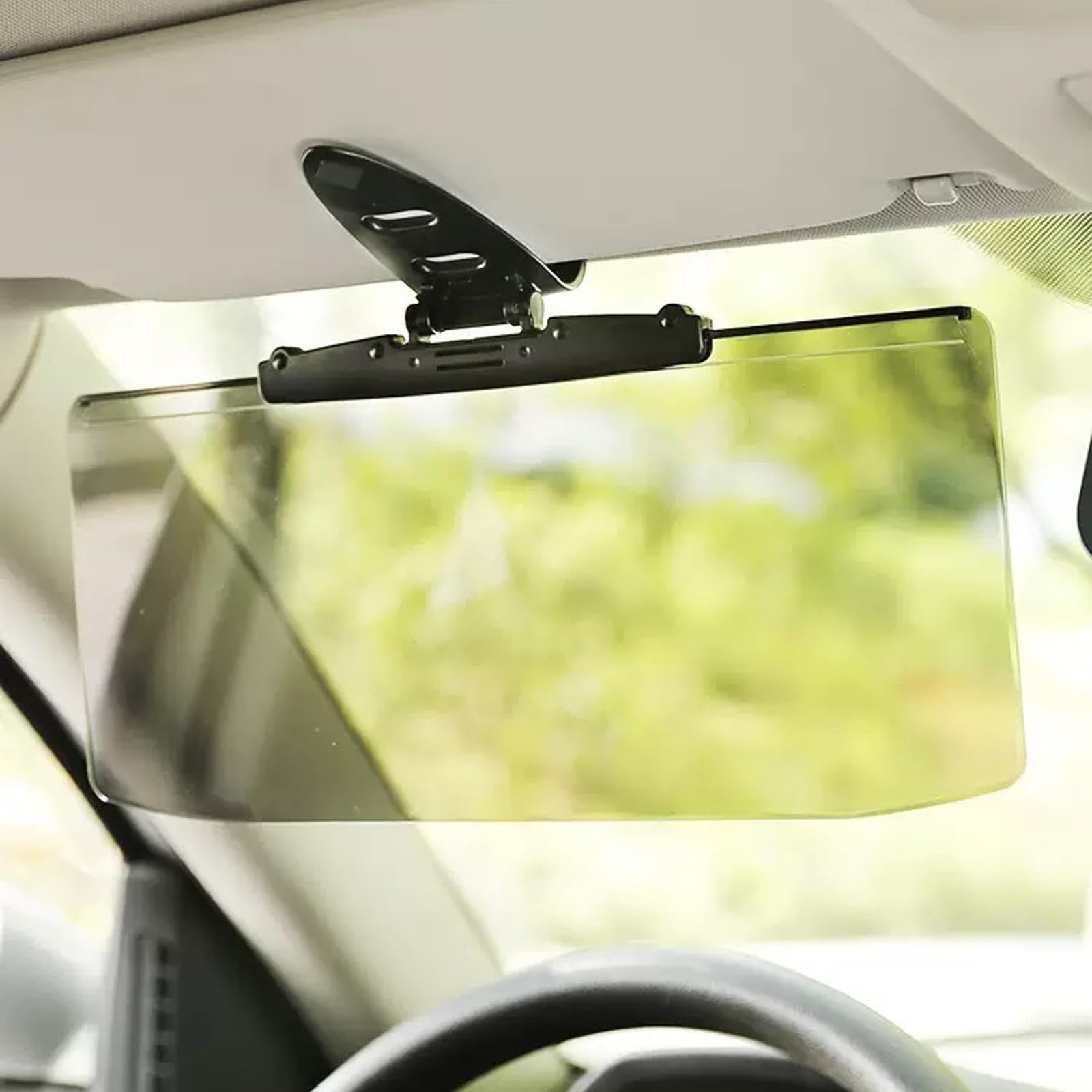 Extension de pare-soleil universelle à clip pour voiture - 32 cm - Anti-reflet - Avec protection polarisée - Pour conducteur ou passager - Noir