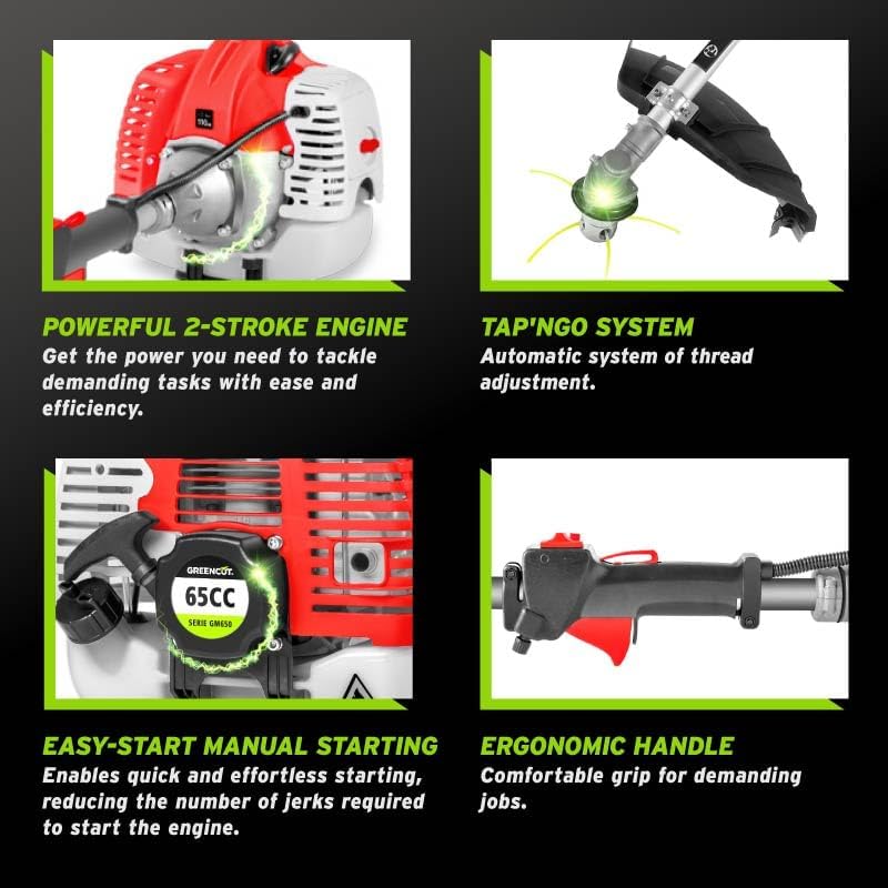 Greencut GM650X-9 engine features