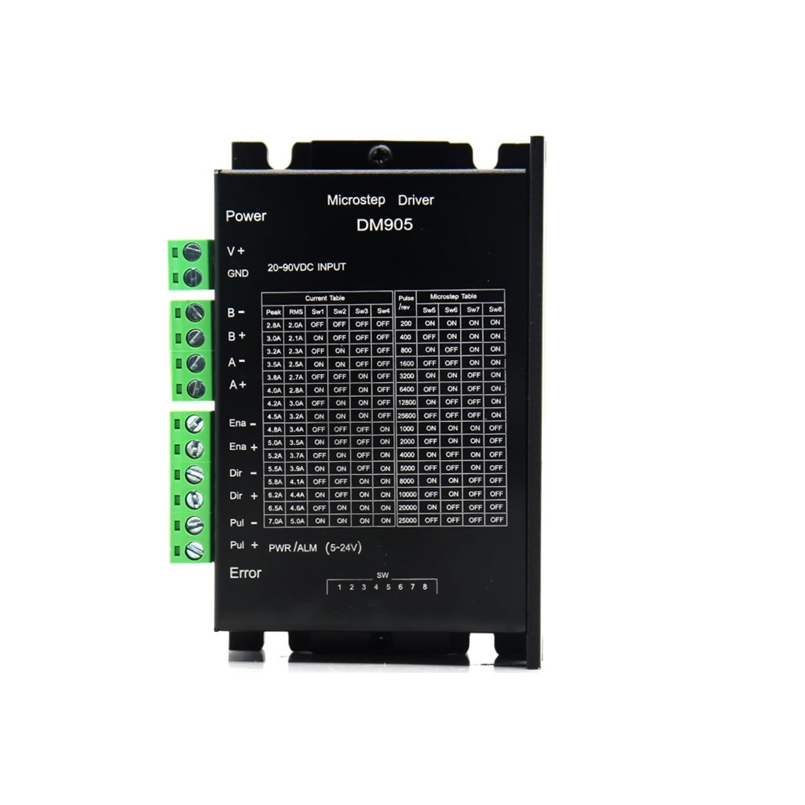 EKFBQBGW DM905 Stepper Driver 7A DC20-90V Stepper electronic starter Suitable for 42/57/86 Two-Phase electronic starter