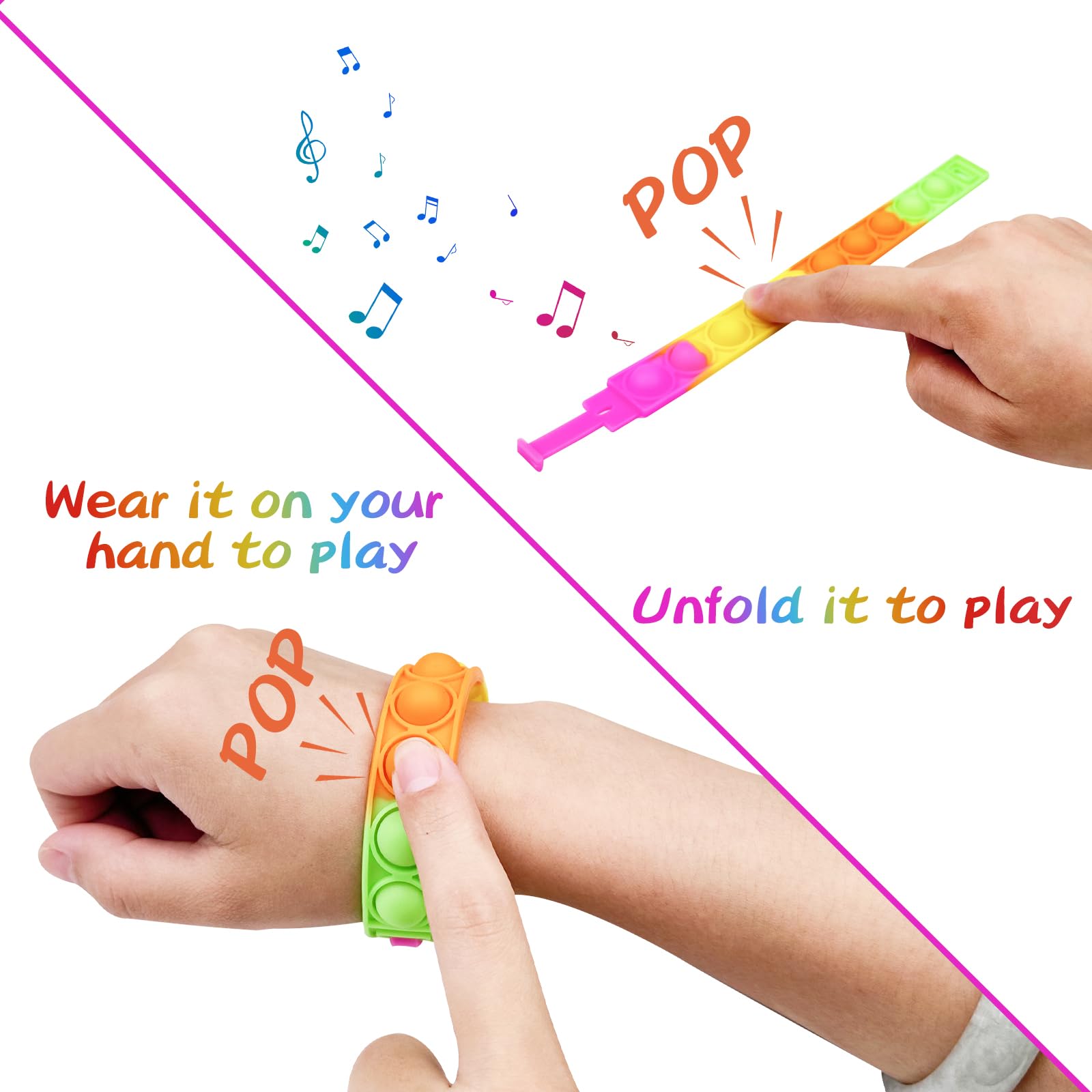 30 Braccialetti Slap In Silicone Per Bambini - Gadget Per Feste E Compleanni - Foto 4