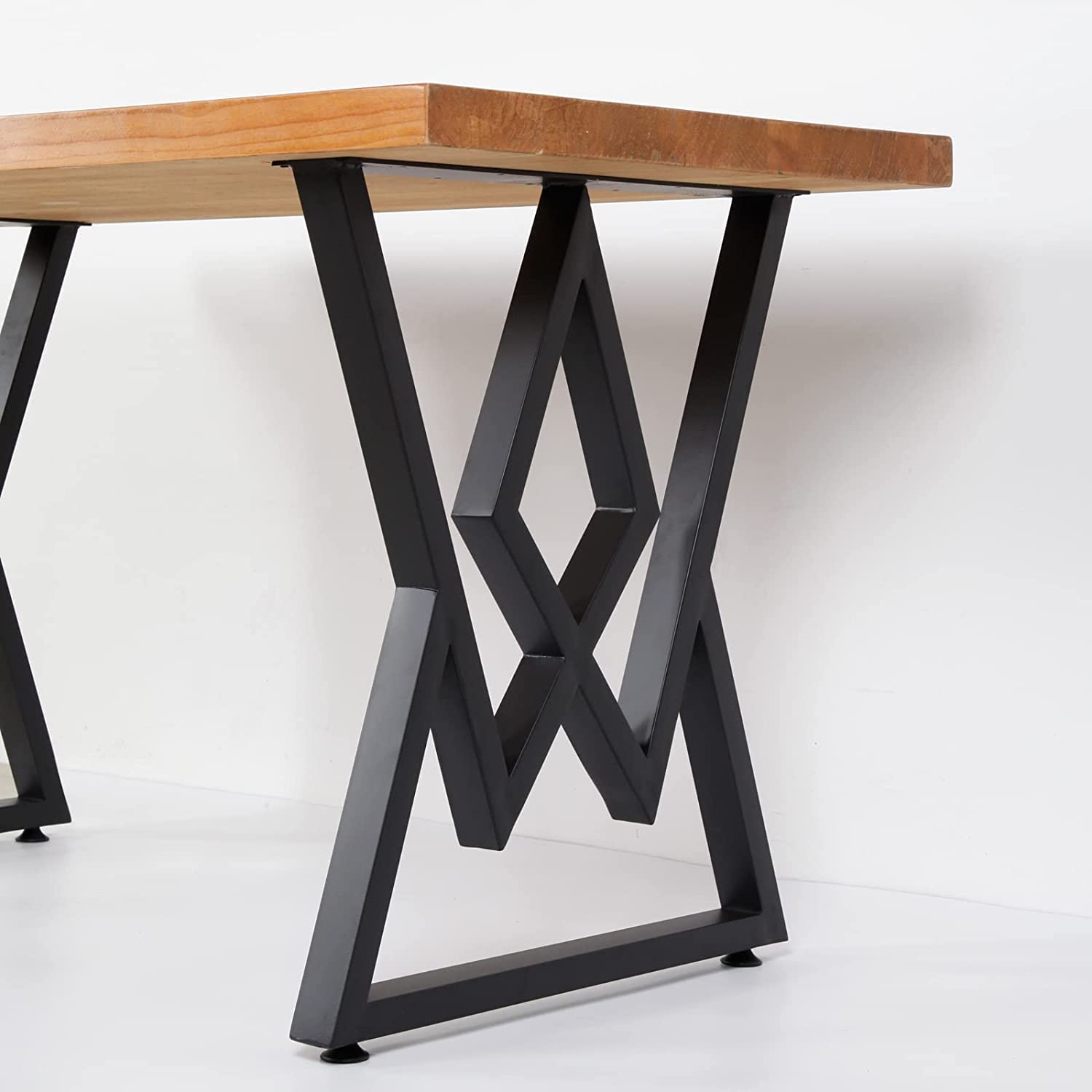 HIRVALL - Modern Heavy Duty Tall Black Metal Iron Desk Legs Riser,Bench Furniture Legs for Coffee Table Dining Legs - Set of 2. (2701-W) (B0BT9SRMJ8) Amazon Price History, Amazon Price Tracker