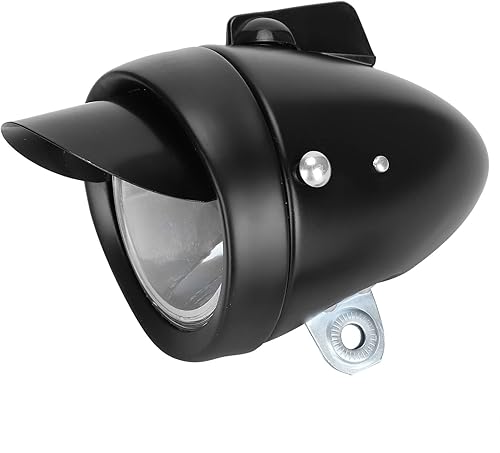 Miniatura 3 de Haofy Faro de bicicleta vintage, luz LED para montar de noche, estilo retro, resistente y duradero, lámpara de seguridad delantera con salida de luz