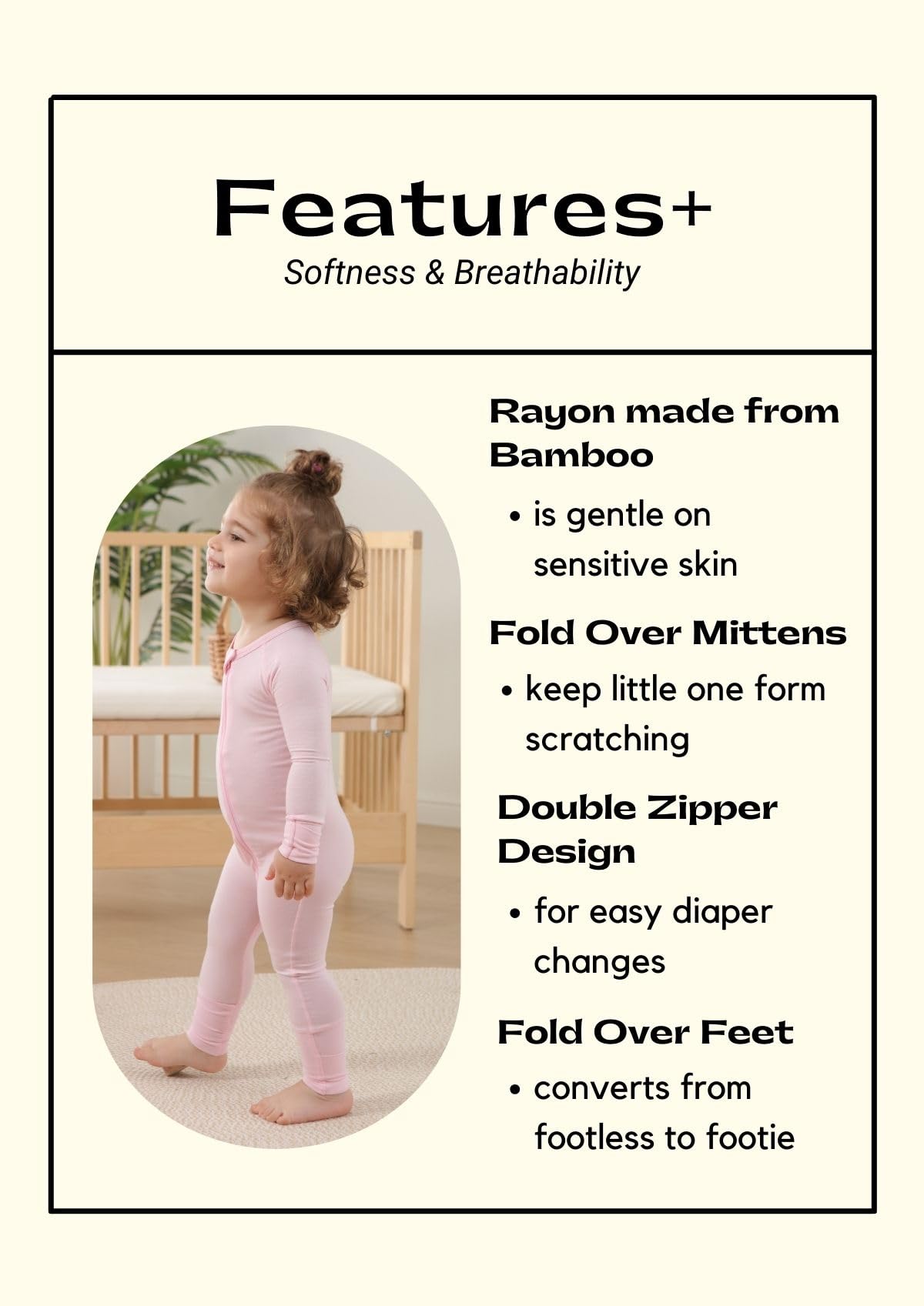 Long Sleeve Pajama Double Zipper,6-12 Month Footless Sleeper for Baby Girls Pearl Pink