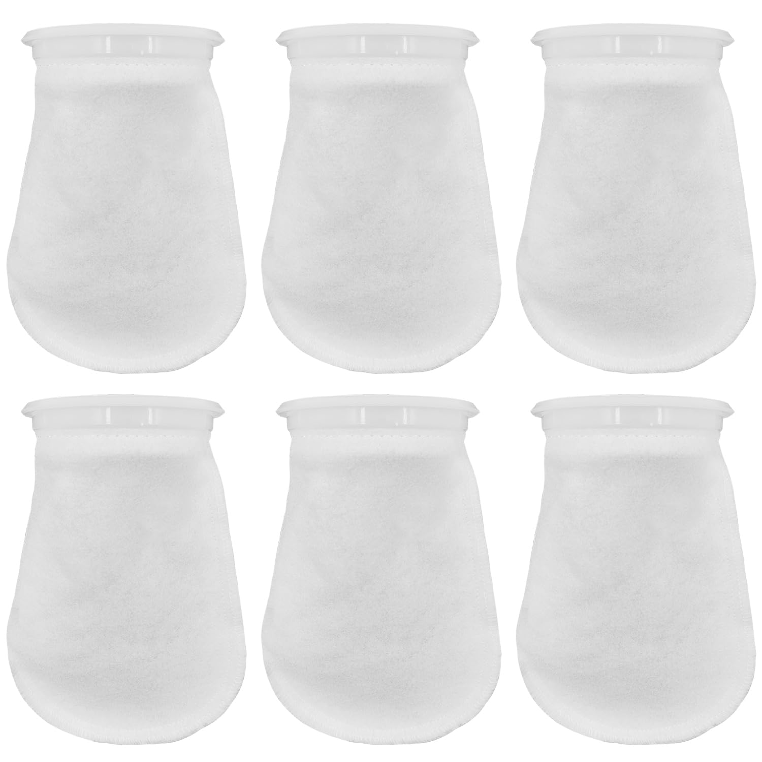 Lot de 6 paires de chaussettes filtrantes en feutre pour aquarium d'eau douce et salée - 200 microns - Pour aquariums d'eau douce et salée - Utilisation dans les étangs - Anneau de 10,2 cm par 17,8 cm