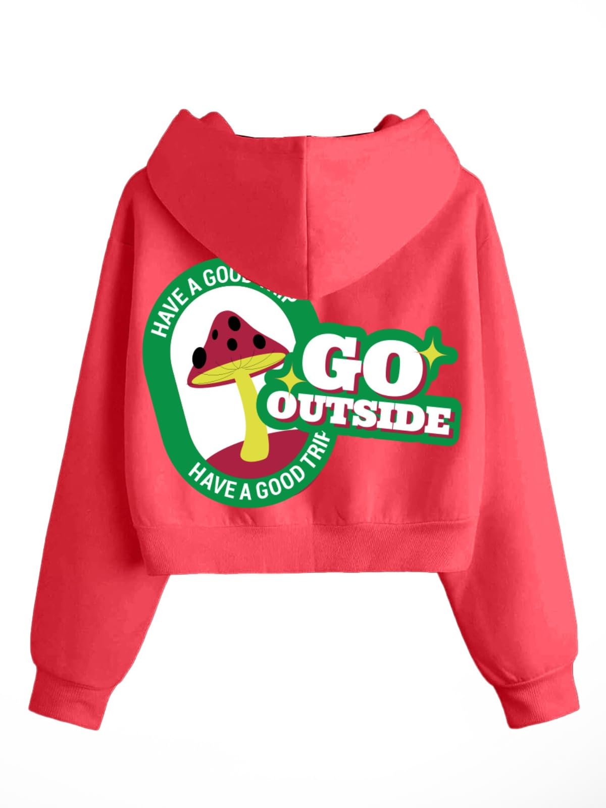juneberry Cool & Stylish Aesthetic Cropped Hoodie for Women & Girls (Cotton-Fleece, Full Sleeves, Regular Fit, Graphic Back Printed, Available in Blue, Yellow & Pink)-picture-24