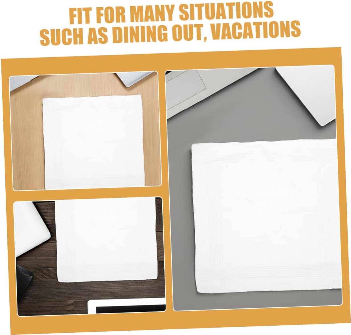 Didiseaon 18pcs Men’s White Cotton Handkerchiefs Soft Reusable Classic Pocket Squares for Wedding and Formal Use