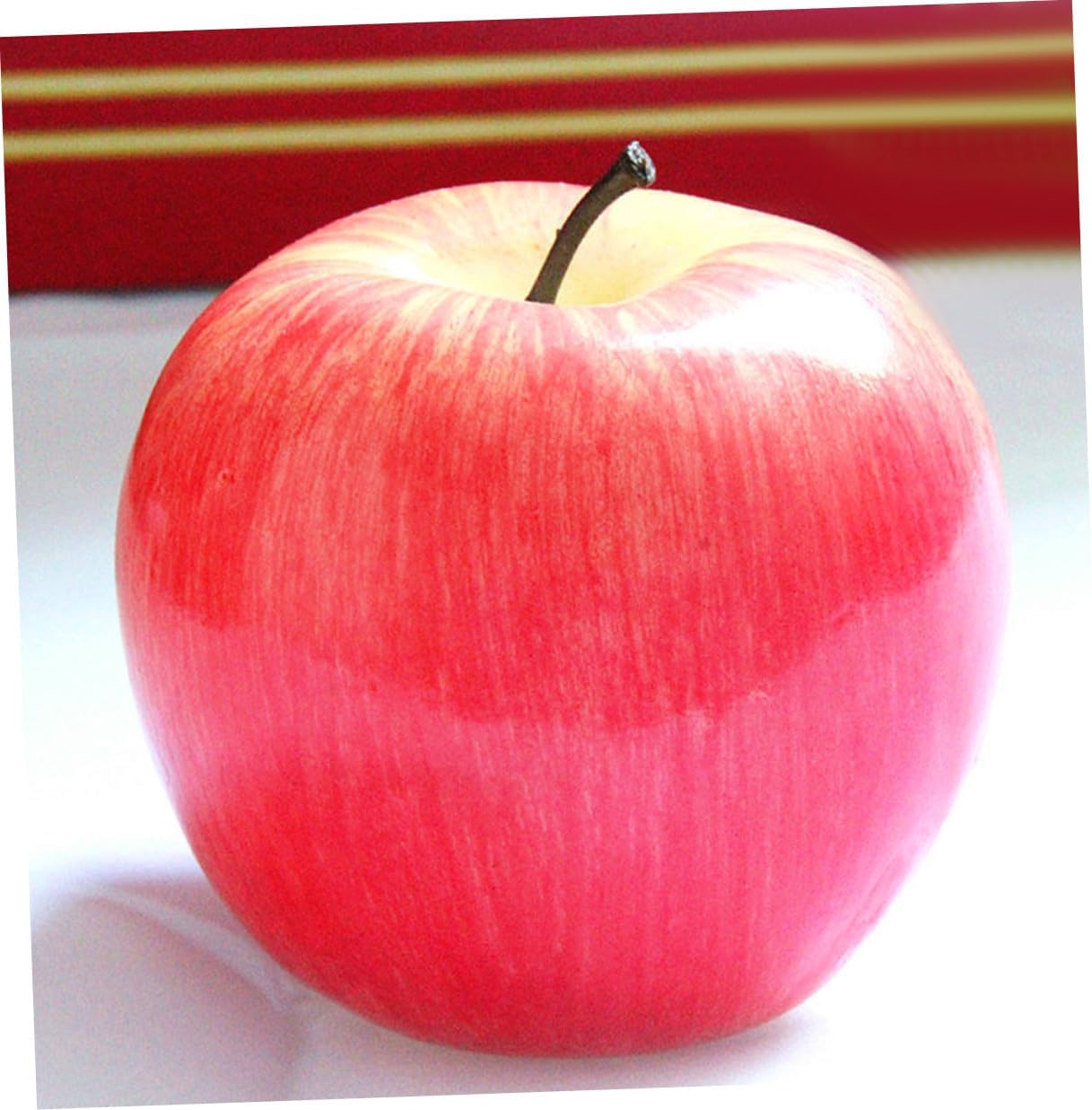 6pcs Lifelike Artificial Foam Fruit Models Fake Fruit Decorations for Home Kitchen Tabletop Photography Props with Red
