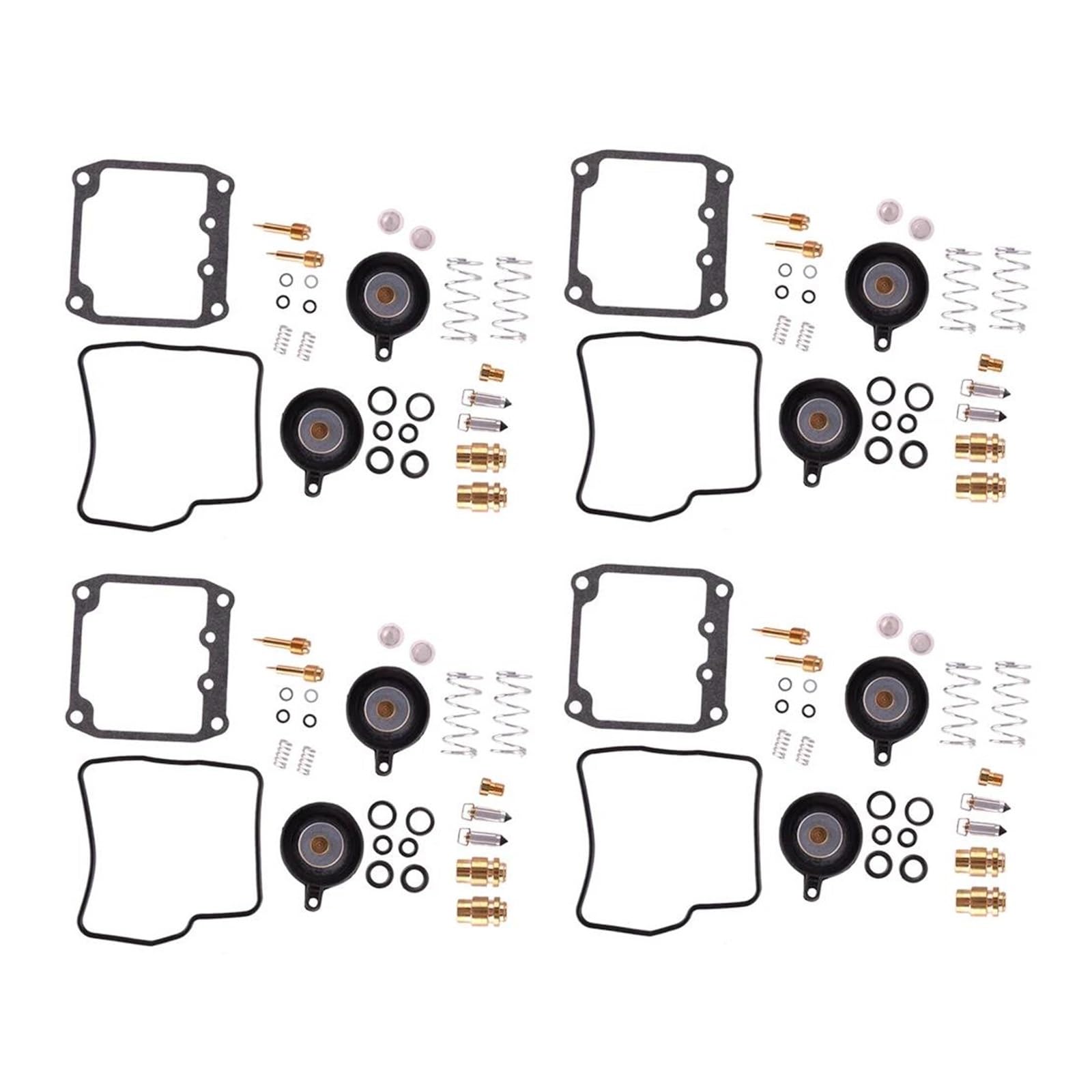 Lot De 4 Kits Réparation Membrane Gicleur D'entretien Carburateur Pour Suzuki VS1400 VS800GL VZ800 1997-2000 2001 2002 2003 2004 Moteur hors-bord