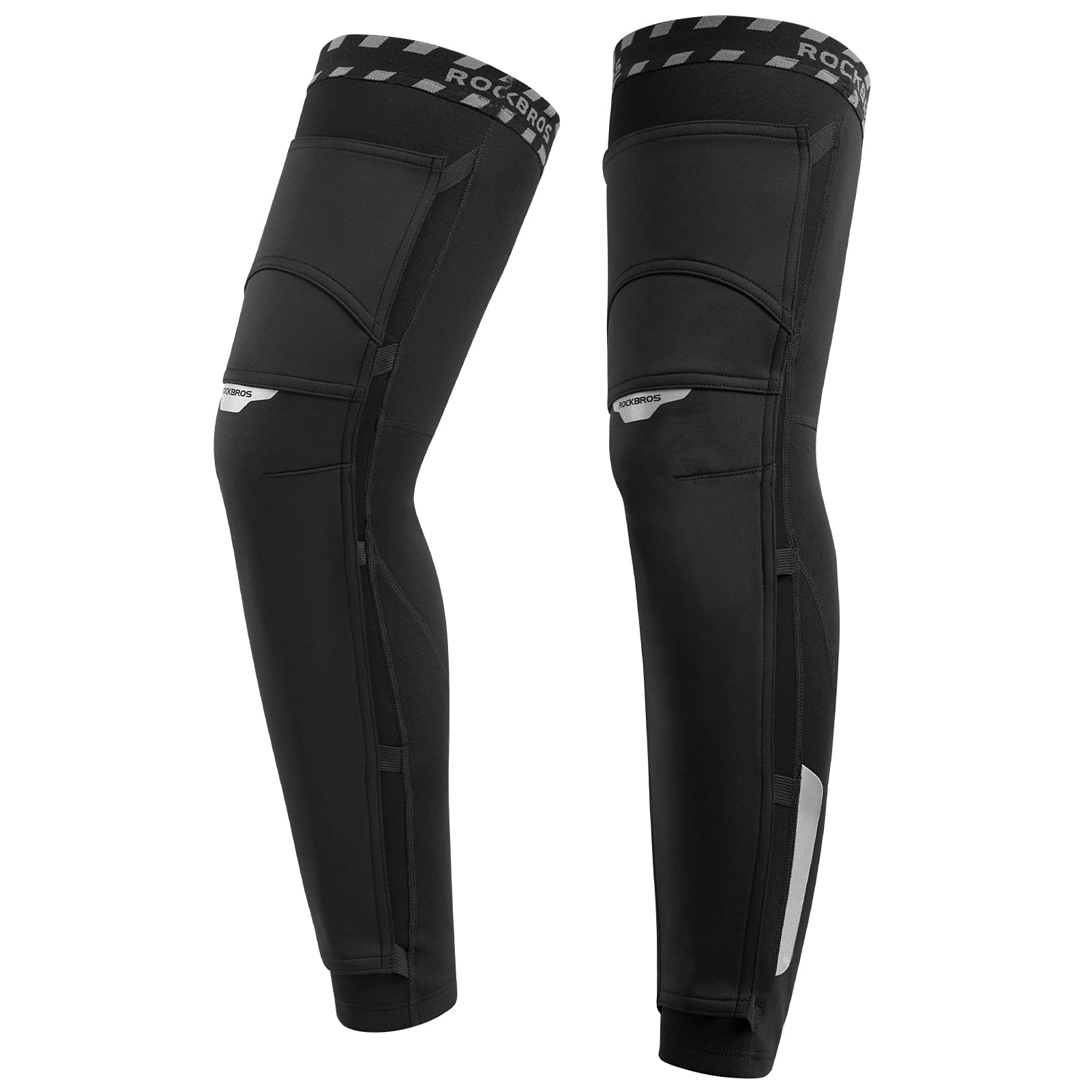 ROCKBROS Paire De Genouillères De Compression Polaire D'hiver