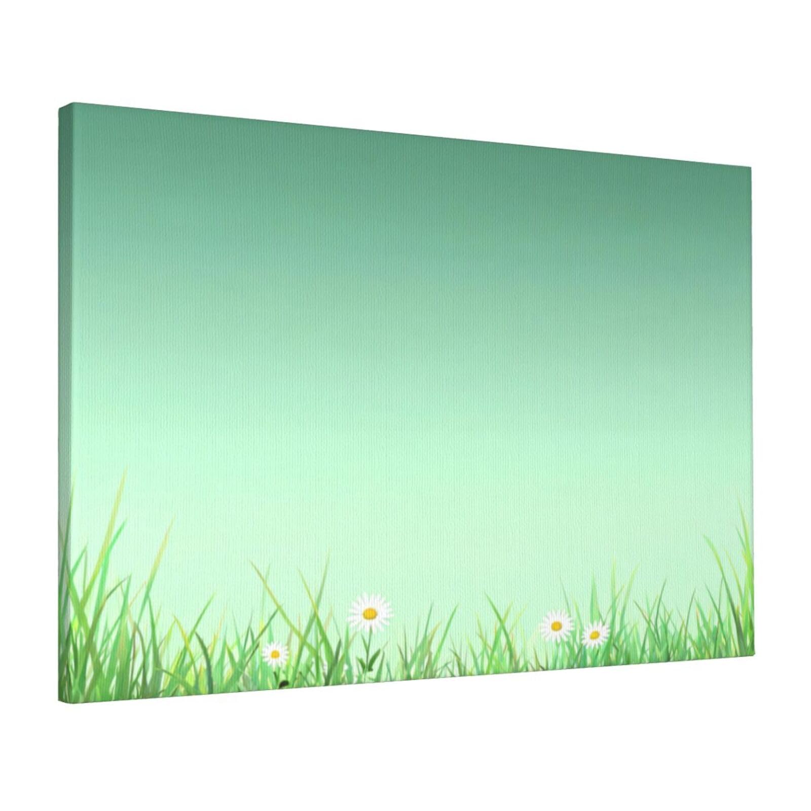 Cntdbu White Sage Mint Fade Canvas Wall Art 16X24 Inch-Large Modern Painting Print For Living Room, Framed Ready To Hang Artwork For Bedroom