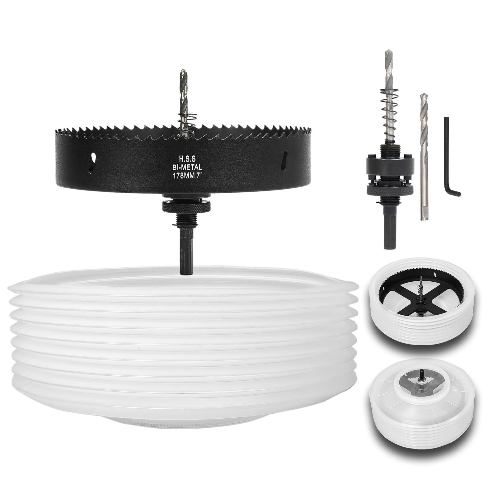 6.25" Hole Saw with Dust Bowl - Easy Drywall Cutting -17 6.25" Hole Saw with Dust Bowl - Easy Drywall Cutting -17