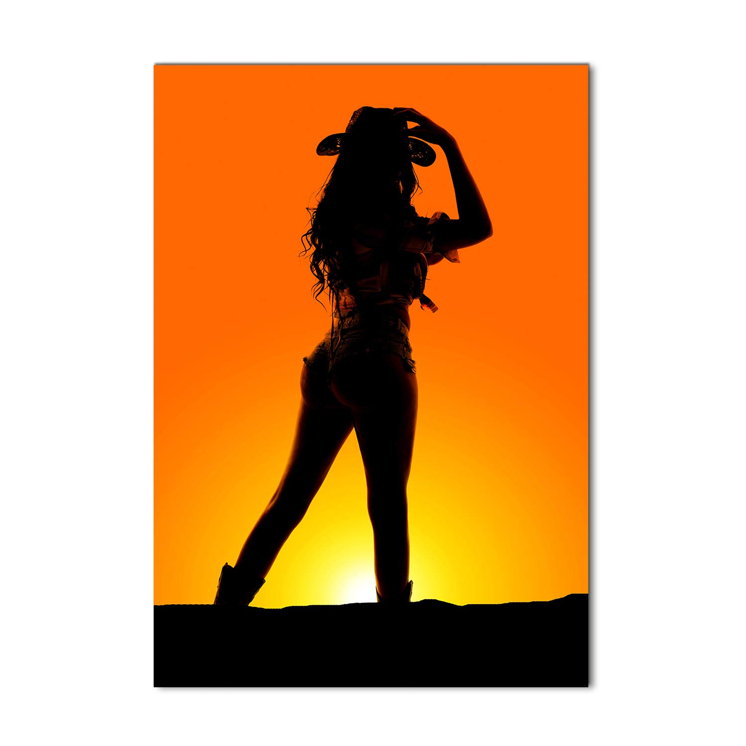 Impression sur Verre Acrylique 70x100 Tulup | Image Déco Mural Tableau Salon Cow-Girl