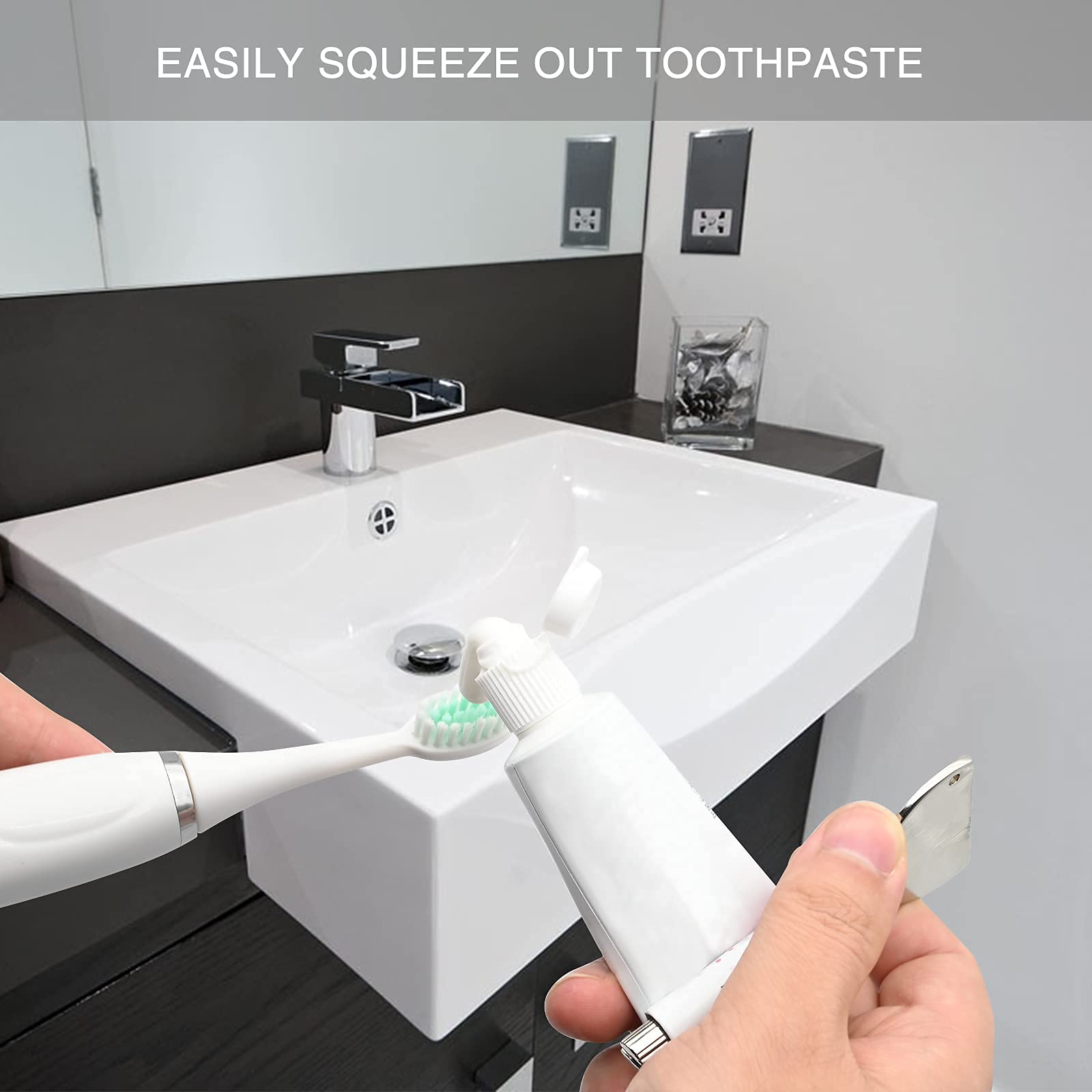 Spremi Dentifricio In Acciaio Inox Spremi Tubetto Lunghezza 7,5 cm Spremi Tubetti per Pasta Colorante per Parrucchieri Vernici Ad Olio Trucco