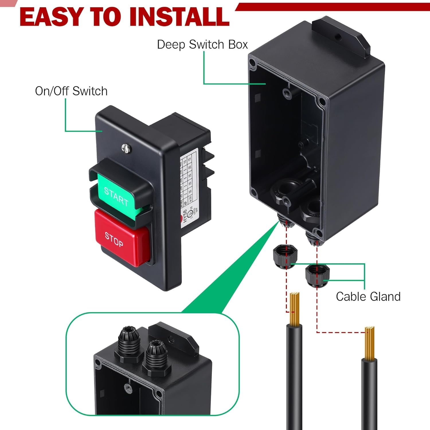 Table Saw On Off Switch - Dual Voltage Control -4 Table Saw On Off Switch - Dual Voltage Control -4