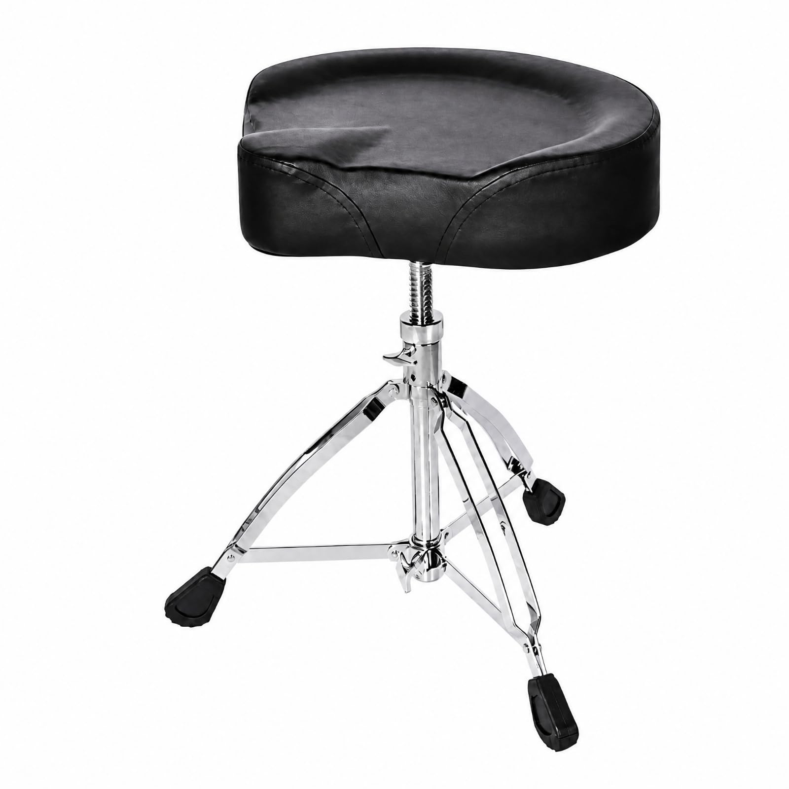 Gralara Schlagzeughock in Sattelform Höhenvstellbar Sattel-Drumhock Gepolstt Dreibeinig Schlagzeughock für Pkussionisten, ungsstunden
