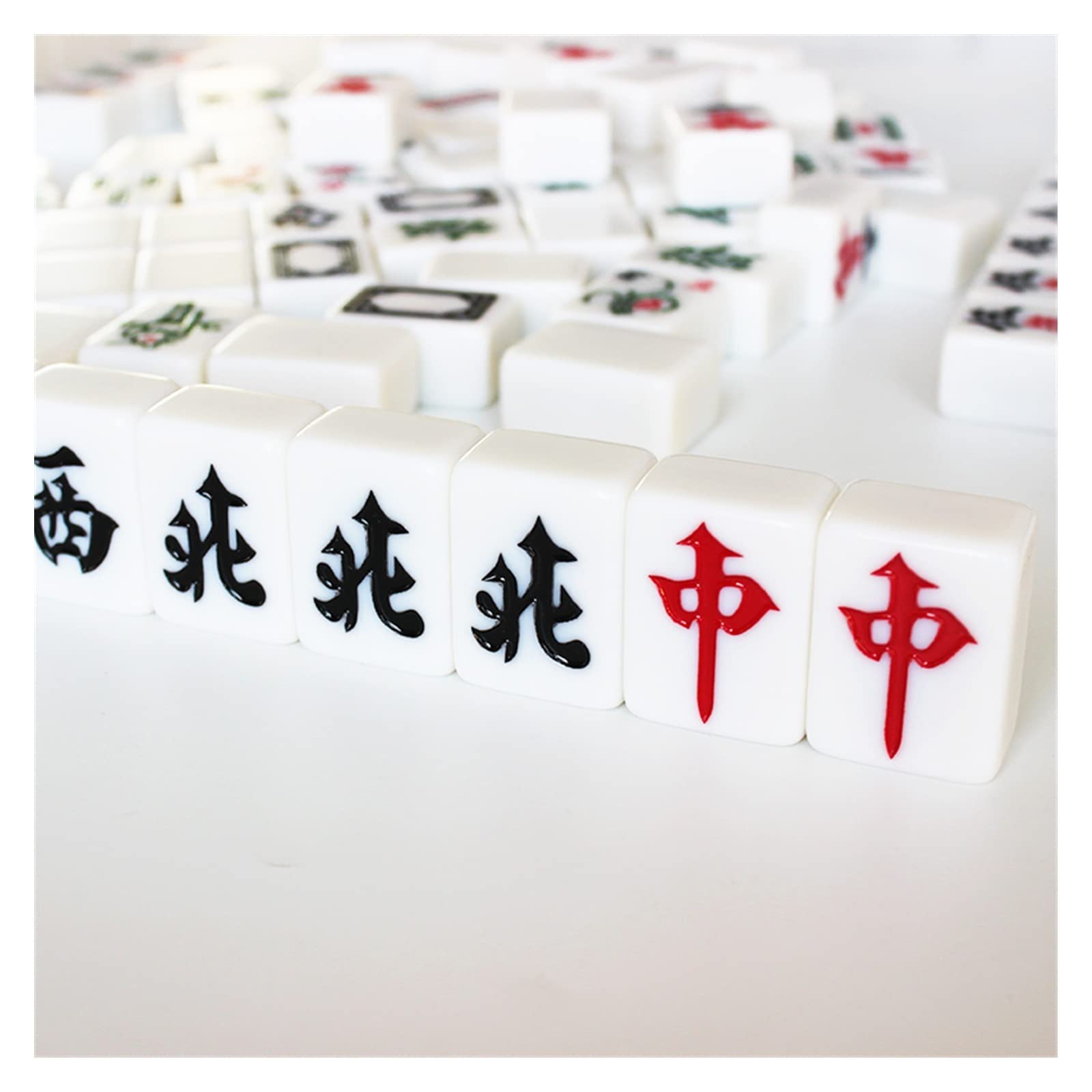 VSOLS Gran ajedrez Profesional Mahjong Juego Mahjong ajedrez Entretenimiento Juego Adulto Familia (Color : 42mm 144 Pieces)