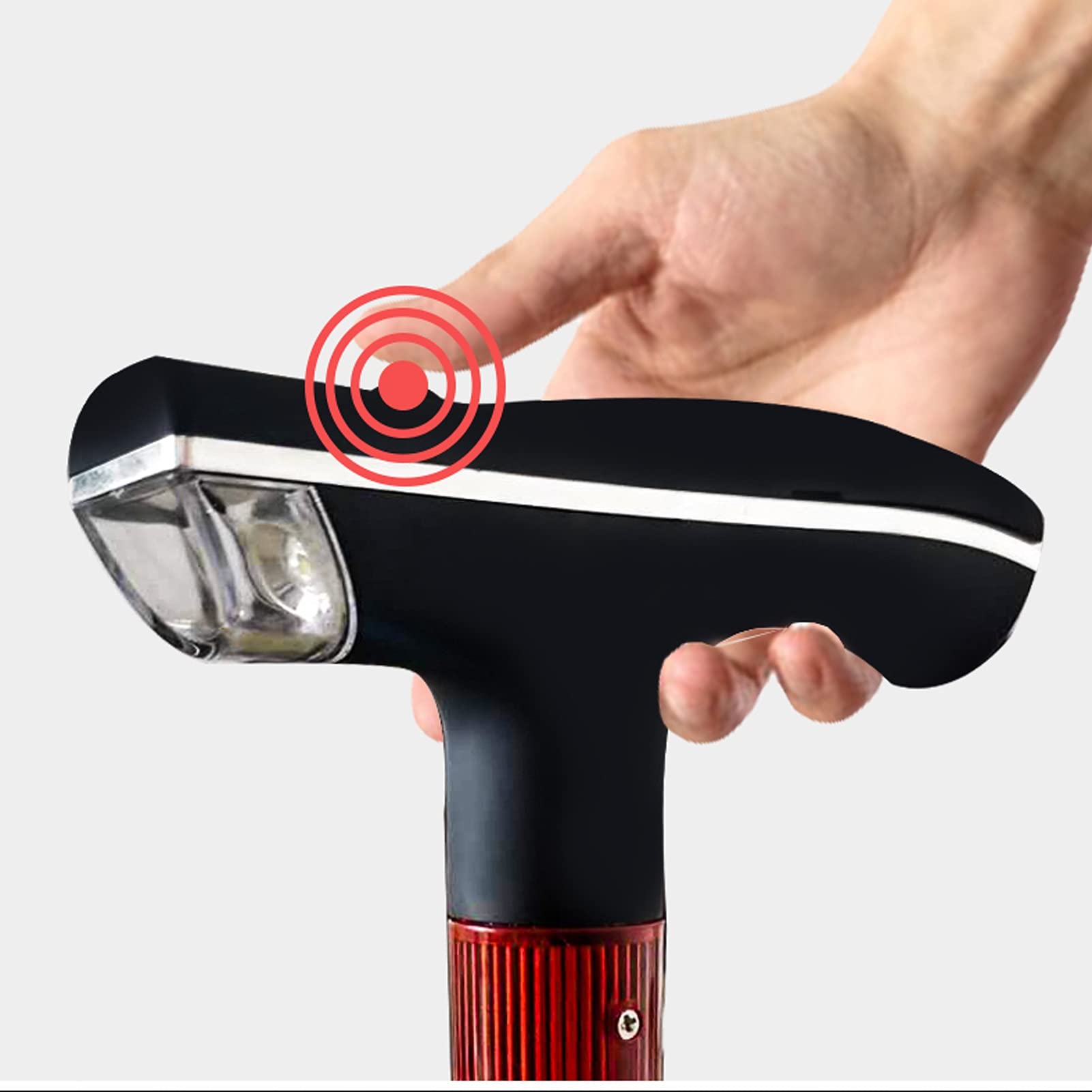 Bastón de Paseo Bastones para Mayores Bastón Ligero con DIRIGIÓ Luz para Hombres y Mujeres, caña de Aluminio Ajustable de Altura, con Bastones de Base Antideslizante, para Hombres y Mujeres.