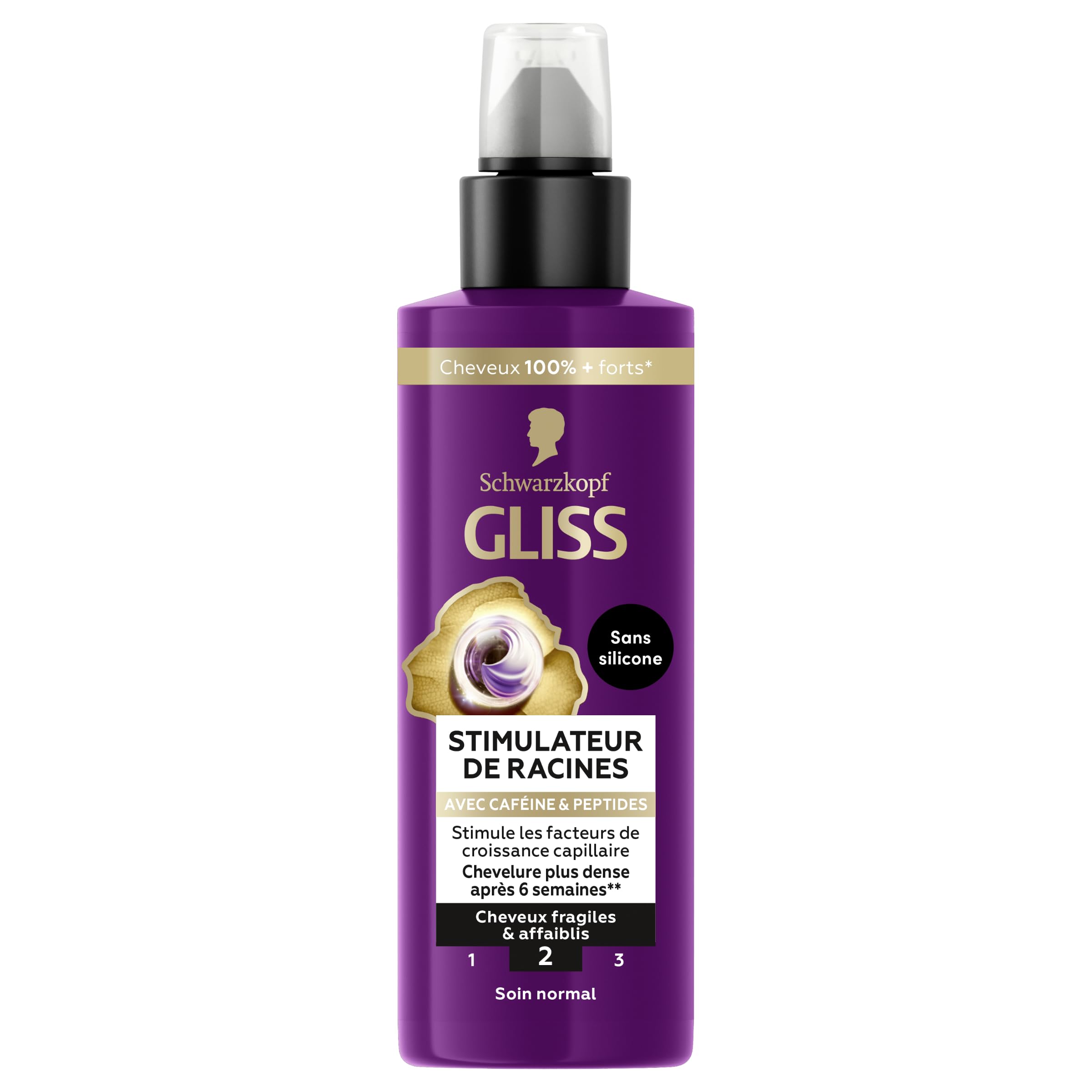 Sérum cafeine et peptides Gliss Schwarzkopf pour croissance capillaire