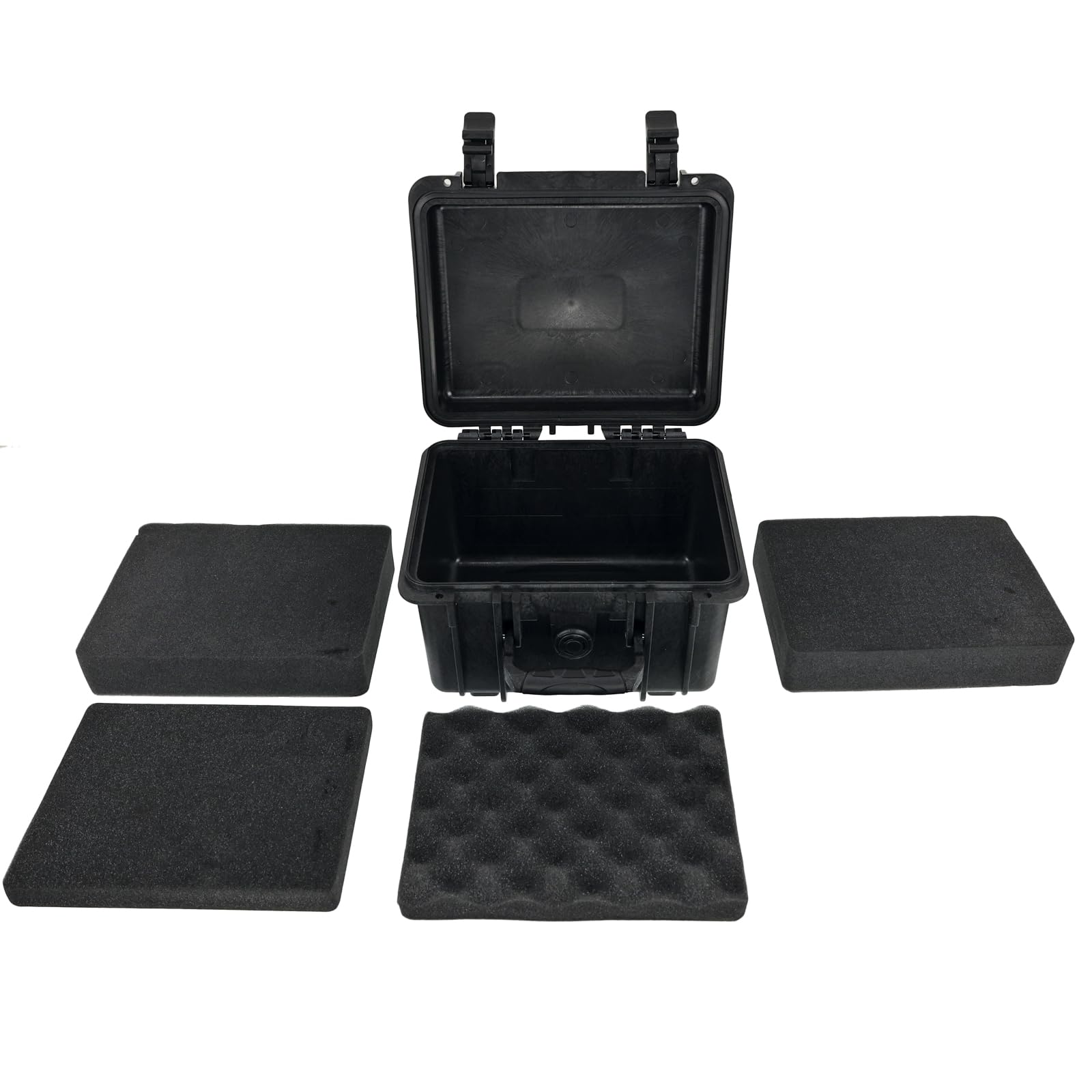 OpTacs Waffenkoffer Pistolenkoffer für Kurzwaffen mit Rasterschaumstoff abschließbar - Airsoft Pistole Gun Case 27x23x18cm wasserdicht für Waffen und Zubehör