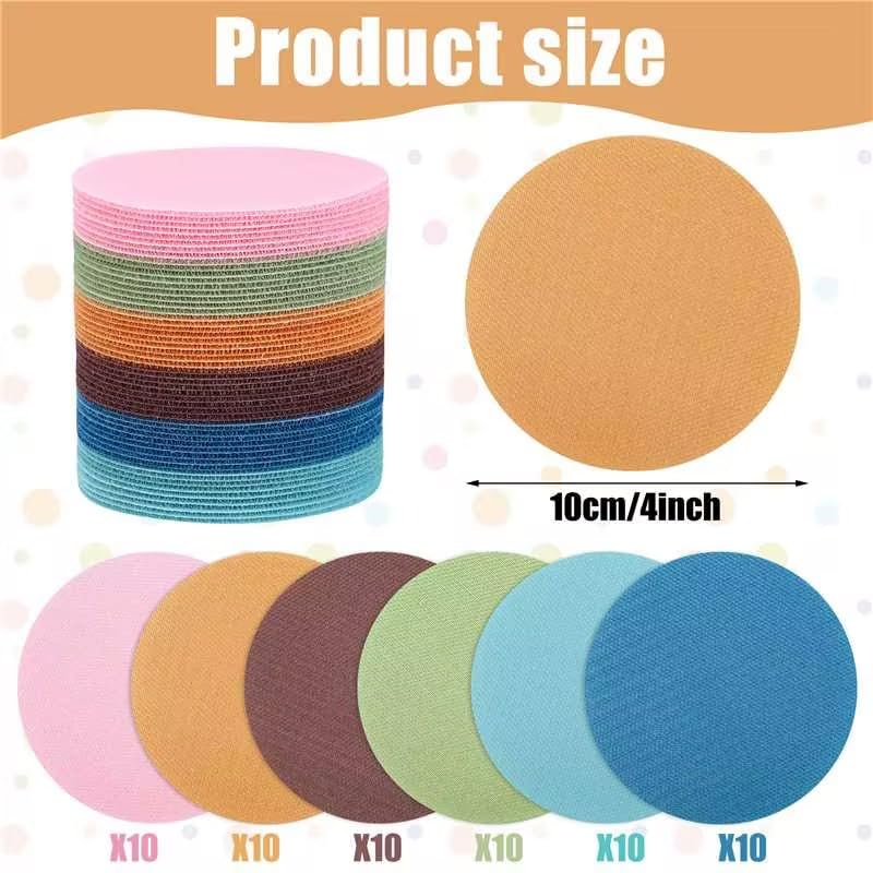 60 PCS Boho Carpet Spots Markers 4 Inch Circle Floor Dots for Classroom Boho Sitting Carpet Spots for Classroom Kids Preschool Elementary Kindergarten Teacher Supplies - Image 2