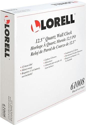 Miniatura 4 de Lorell Reloj de pared delgado de 12-12"