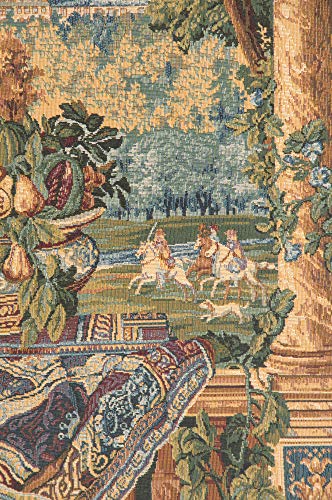 C Charlotte Home Furnishings Inc. Versailles Castle Italian Tapestry Wall Hanging - 26 In. X 32 In. Cotton/Viscose/Polyester By Charles Le Brun. #TOP2
