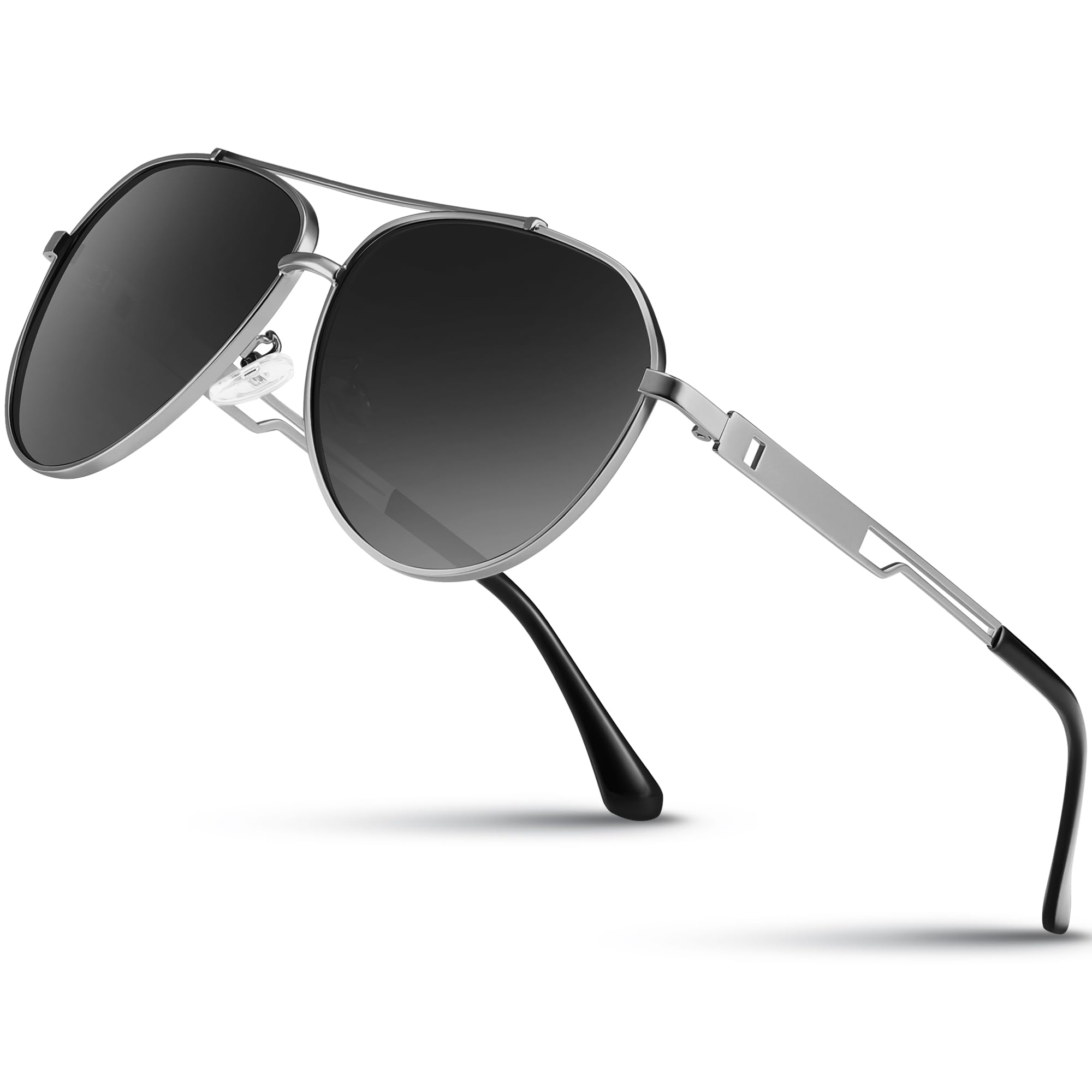 Wrimen Sonnenbrille-Herren-Damen-Polarisiert-Metallrahmen-Unisex-UV400-Schutz-Klassische Ultraleichte für Fahren,Angeln,Laufen & Outdoor