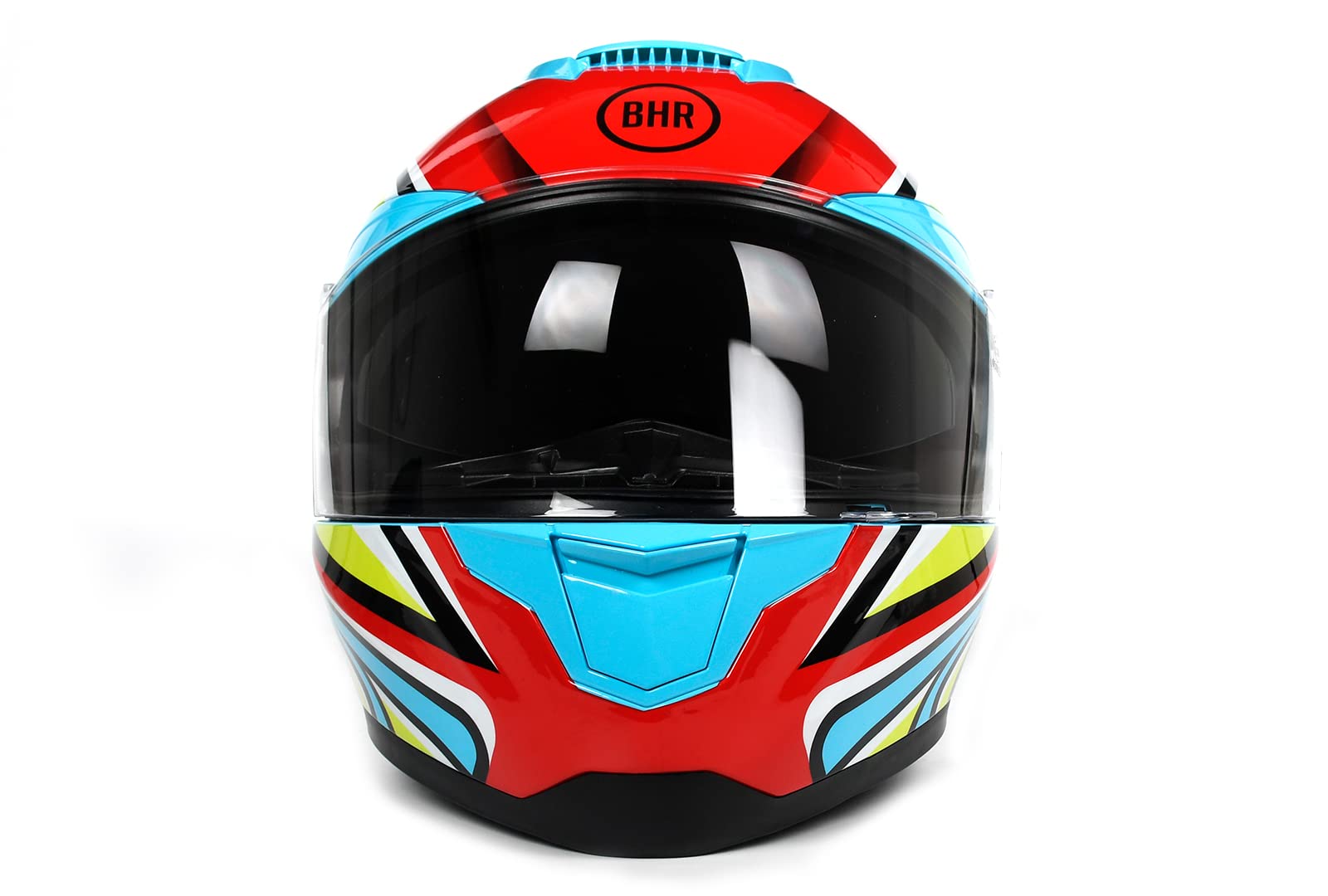 BHR Casco de moto integral con doble visera 814 Ride | Casco de moto Certificado ECE con doble visera anti-rayas | WIND ROSE BLUE | XL