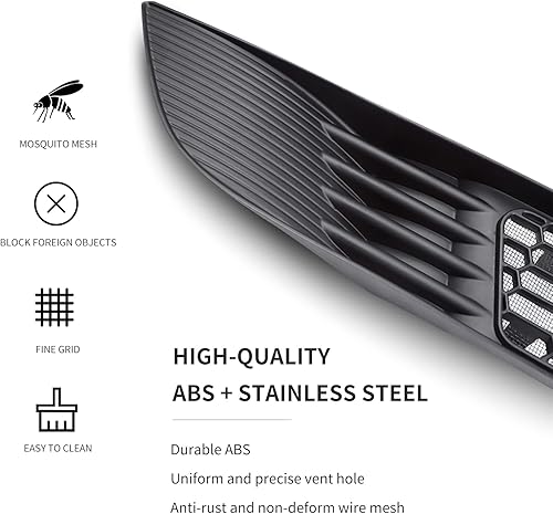 Miniatura 3 de Malla de rejilla frontal para accesorios Tes la 2021 2022 Modelo 3, rejilla de inserción de red de entrada de aire cubierta de rejilla (negro)