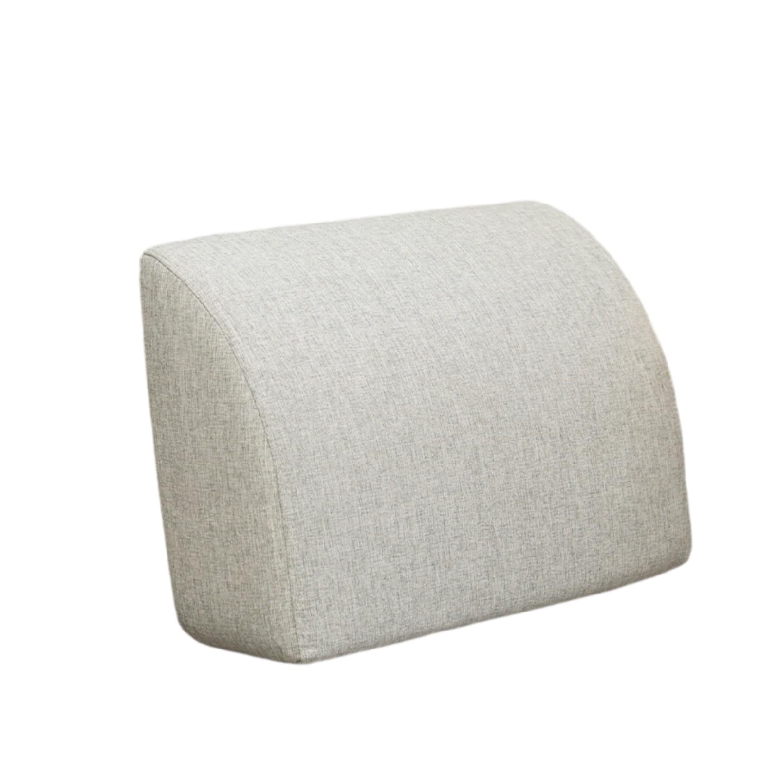 Cuscino per Schienale Ergonomico, Grigio Chiaro, Imbottitura Morbida Bianca, Comfort, Lunghezza 60×