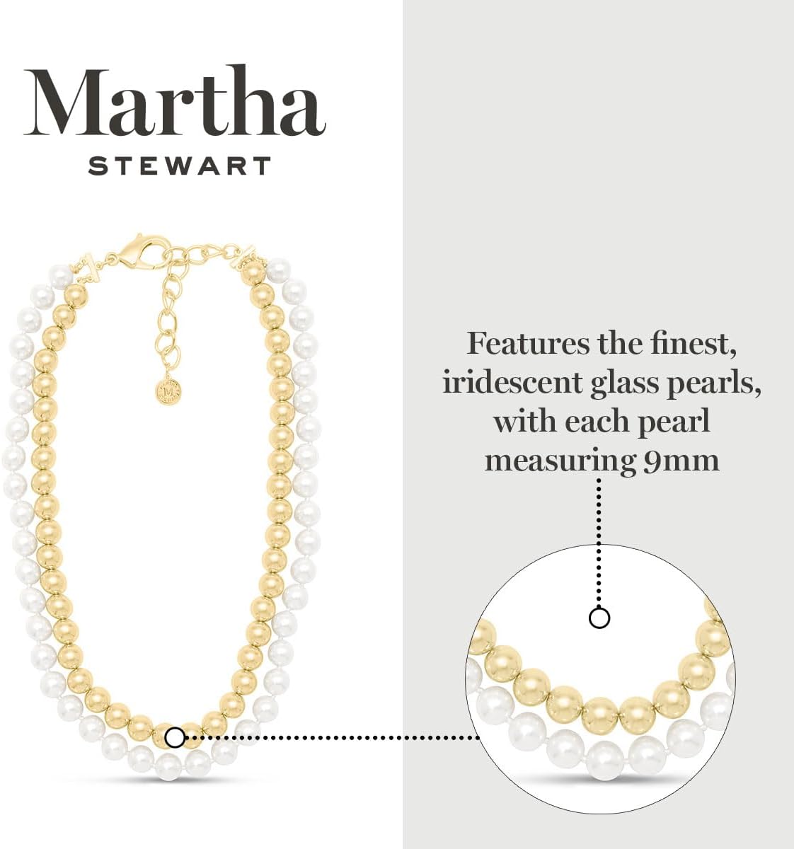 Martha Stewart Pearl and Gold Ball Necklace In Gold For Women - Image 2