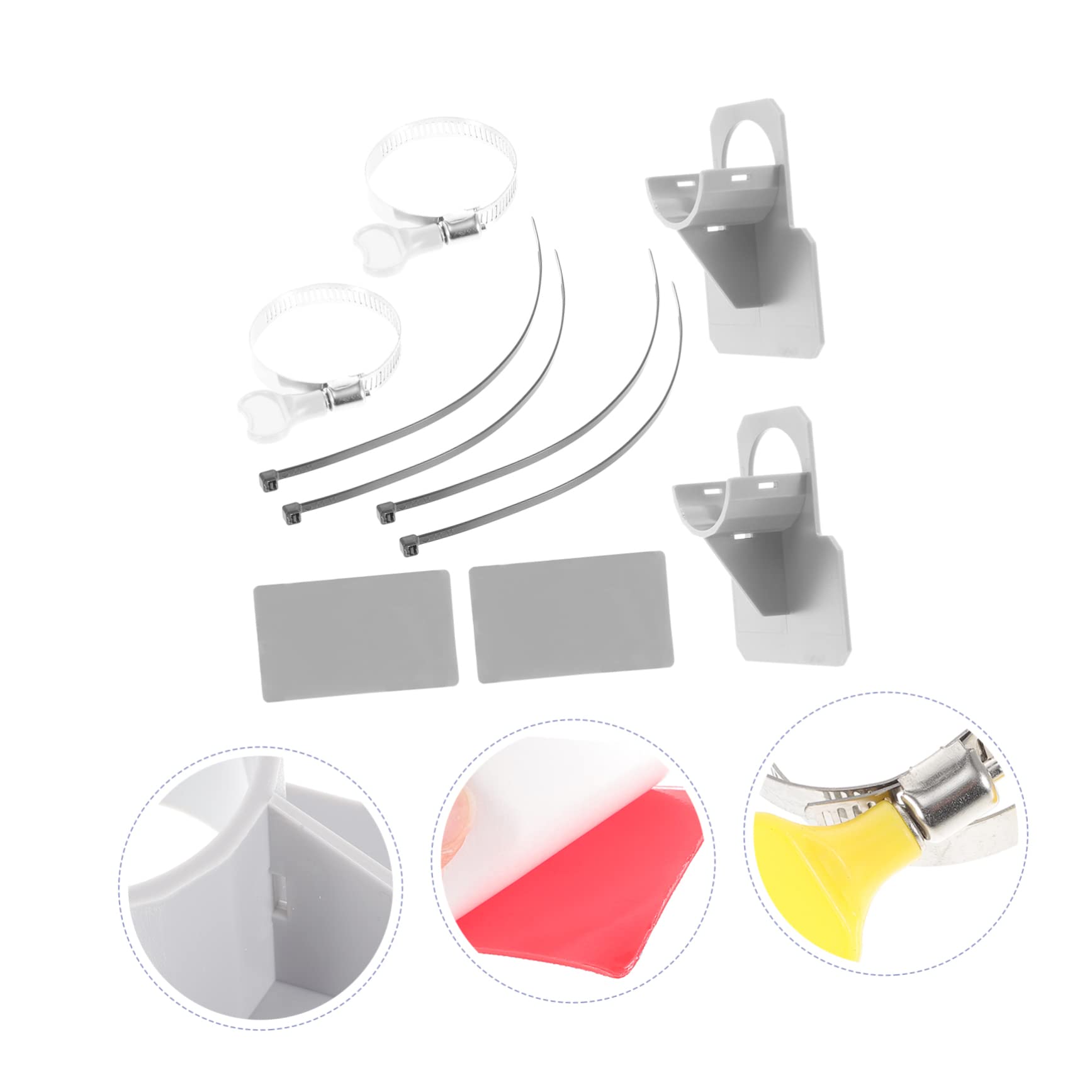 Kisangel 5 Juegos Soporte De Tubería De Piscina Soporte De Fijación De Manguera Accesorios para Piscinas Soporte para Manguera De Piscina Mangueras De De Piscina Bridas El Plastico