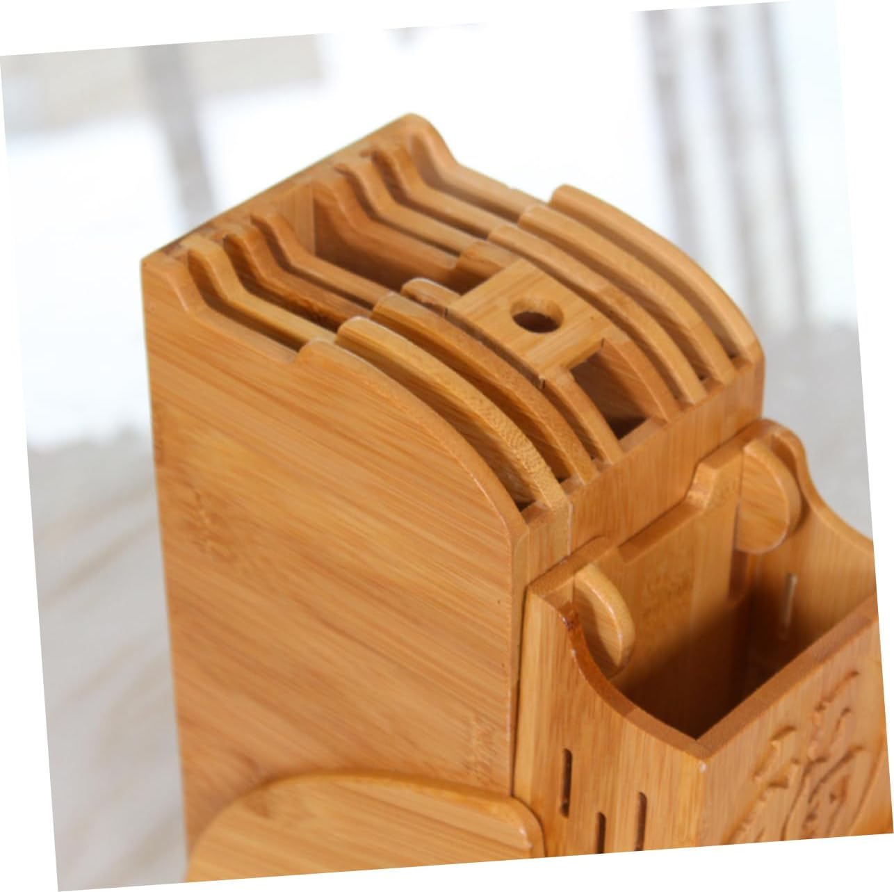 Bamboo Knife Holder Multi-function Holder Kitchen Utensil Organizer Storage Rack