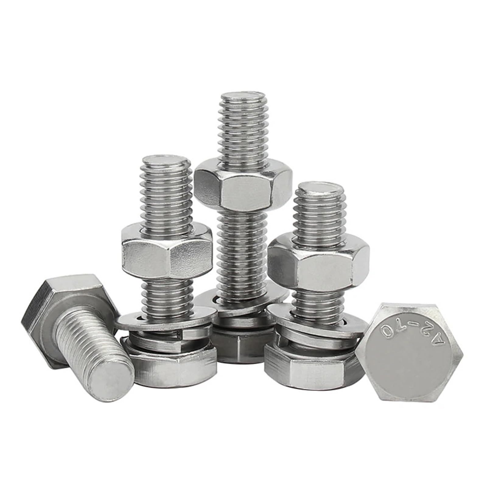 EMagTech 150-teiliges Federscheiben Set Aus Edelstahl 304 - M6 M8 M10 M12 M14